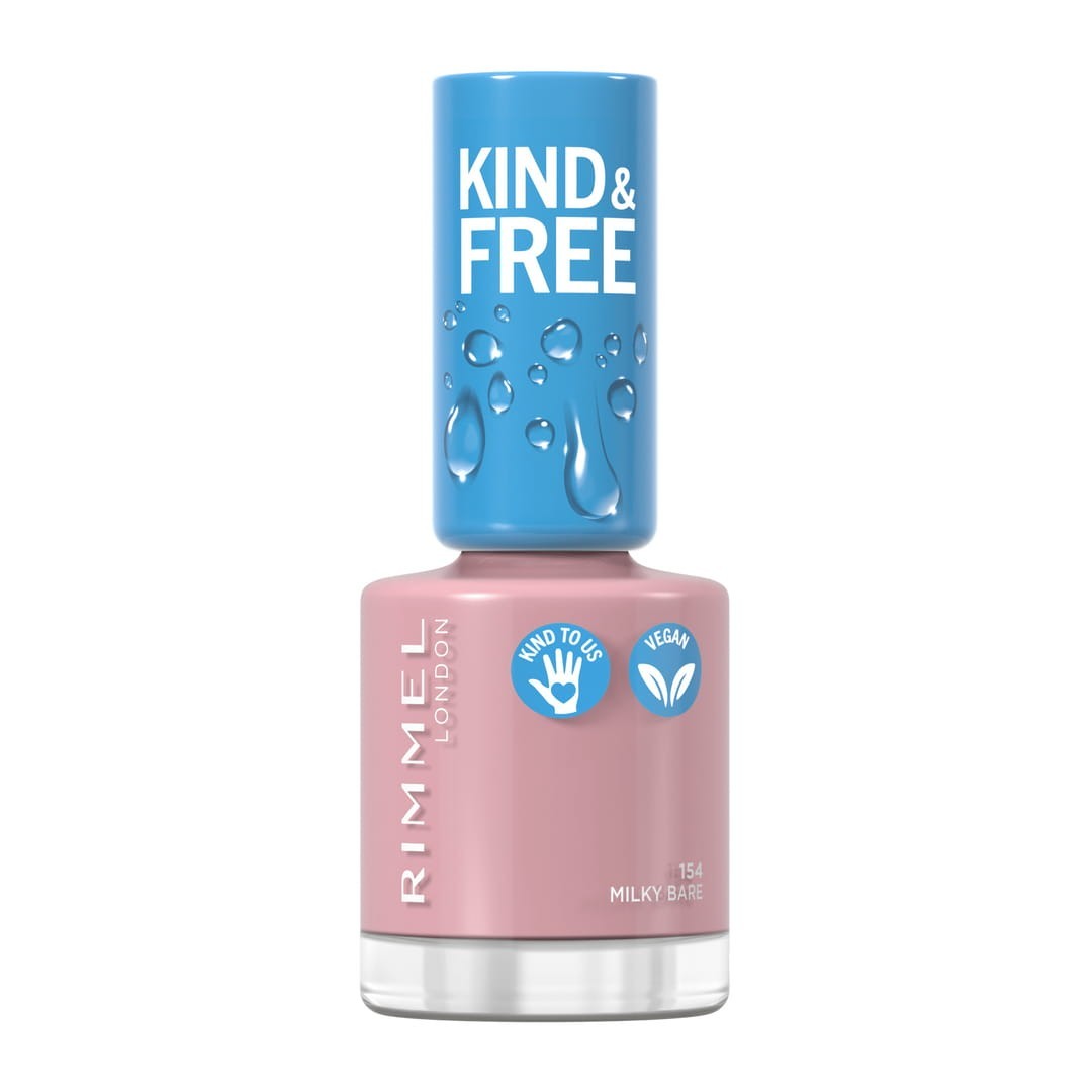 Lac de unghii pentru Rimmel London Kind & Free Top Coat 154 - Milky Bare