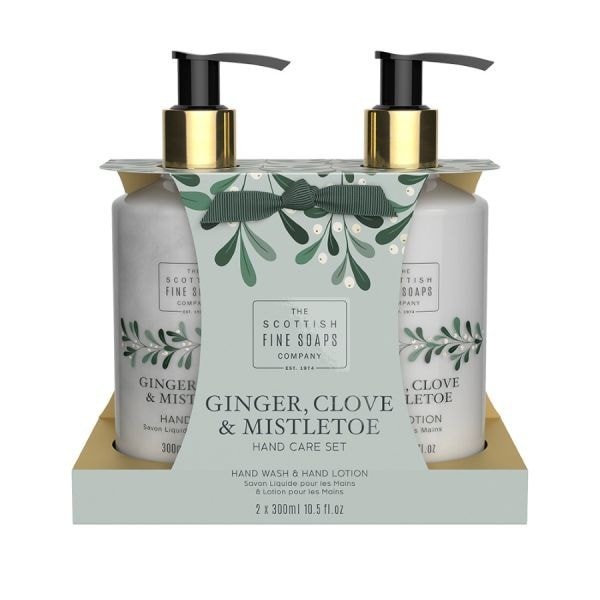 Set ingrijire corp pentru Scottish Fine Soaps Ginger, Clove & Mistletoe Hand Care Gift Set 1 buc.