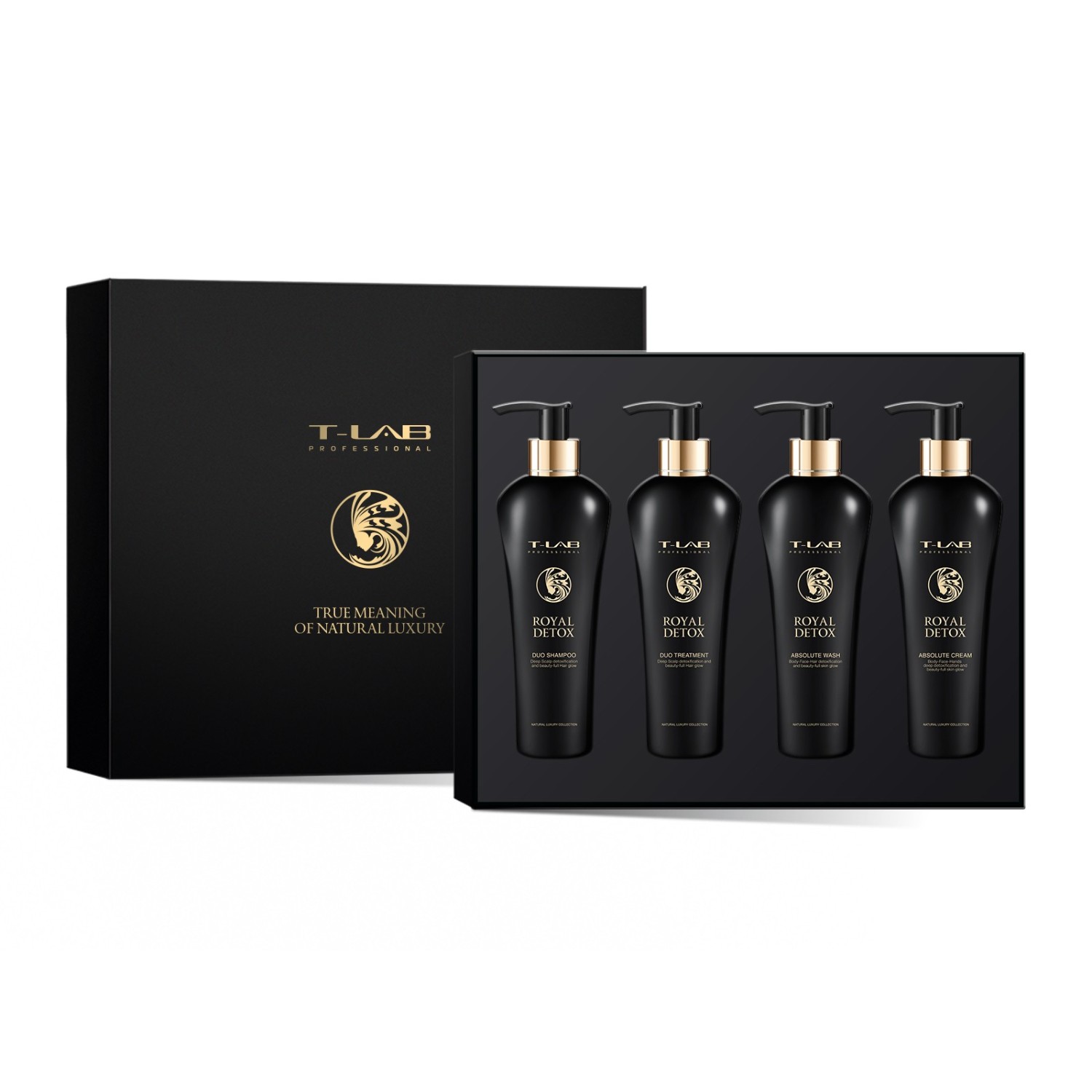 Set ingrijire corp pentru T-LAB PROFESSIONAL Royal Detox Royal Detox Whole Gift Set 1 buc.