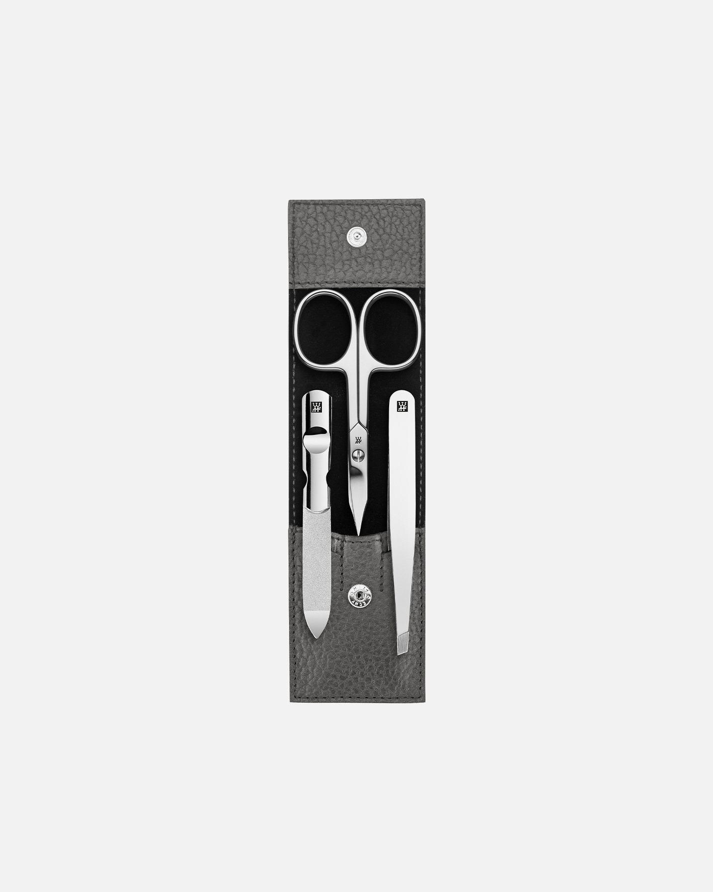 Set ingrijire unghii pentru Unisex Classic Manicure Set 3pcs. Leather, Anthracite 1 Stk.