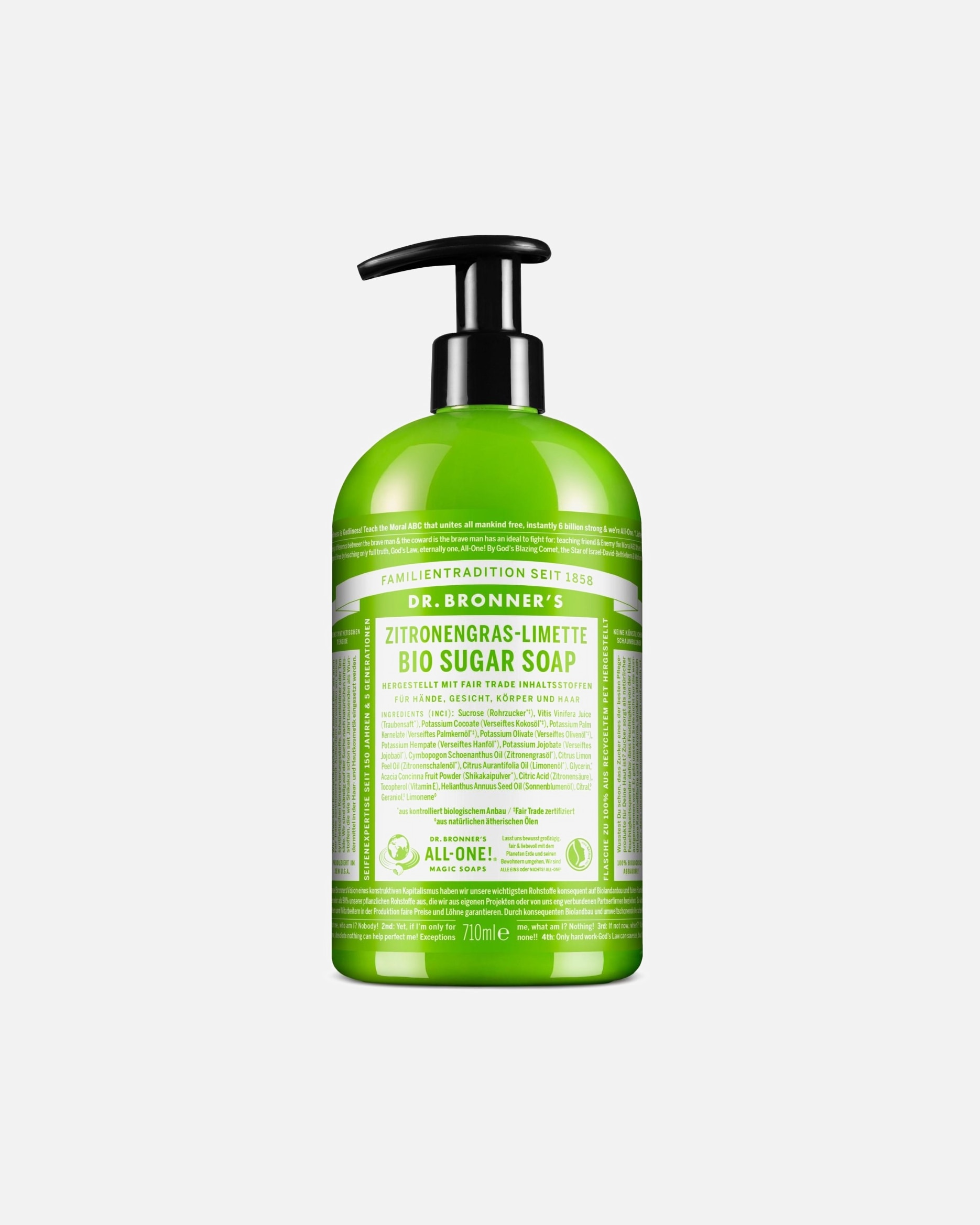 Gel de dus pentru Unisex SĂPUN BIO CU ZAHĂR: Lemongrass și lămâie verde