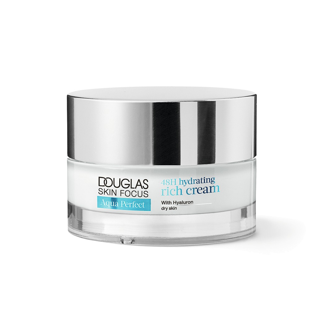 Crema de fata pentru Douglas Collection Skin Focus Aqua Perfect 48h Hydrating Rich Cream with Hyaluron 50 ml