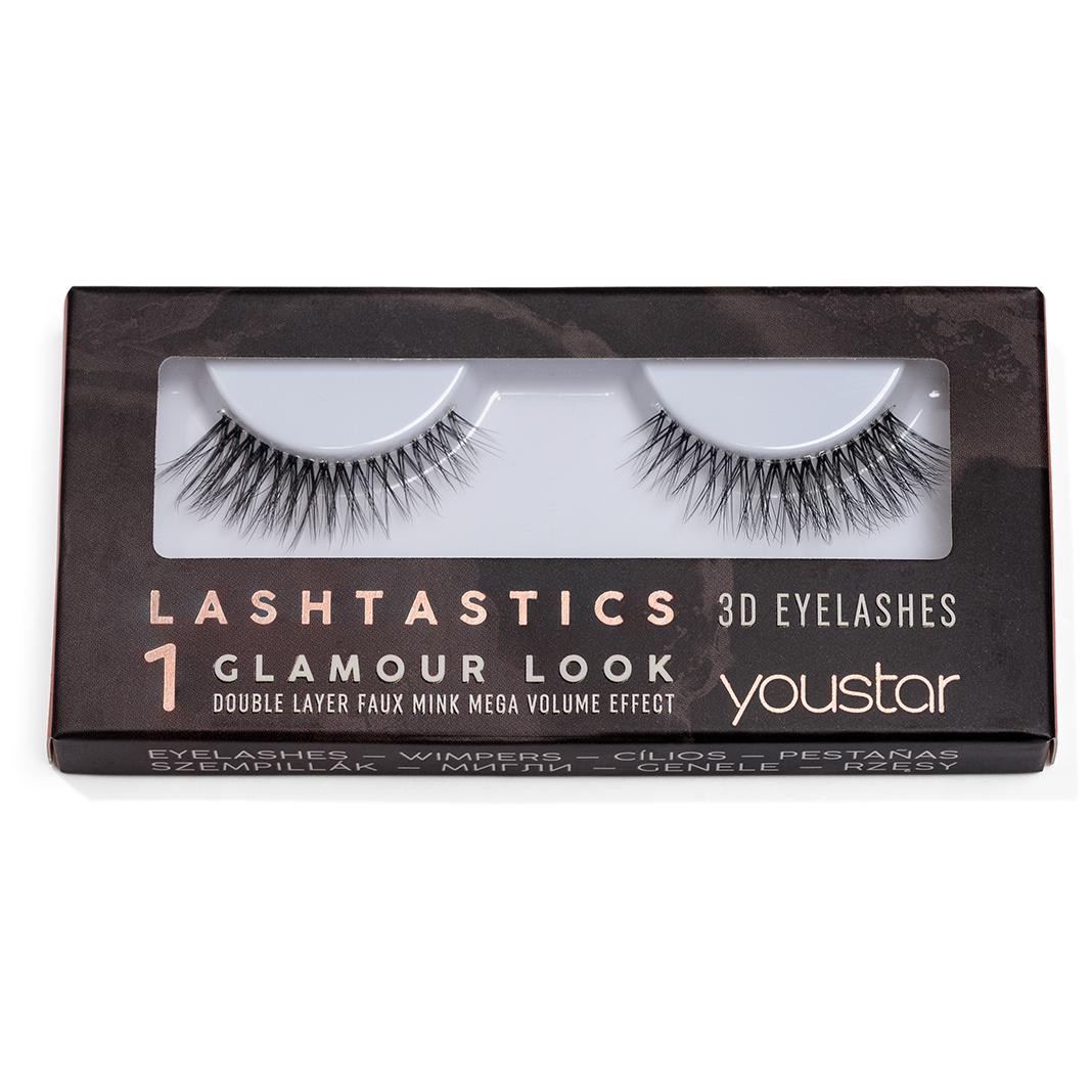 Gene false pentru youstar Lashtastics 3D Eyelashes Glamour Look 1 1 buc.