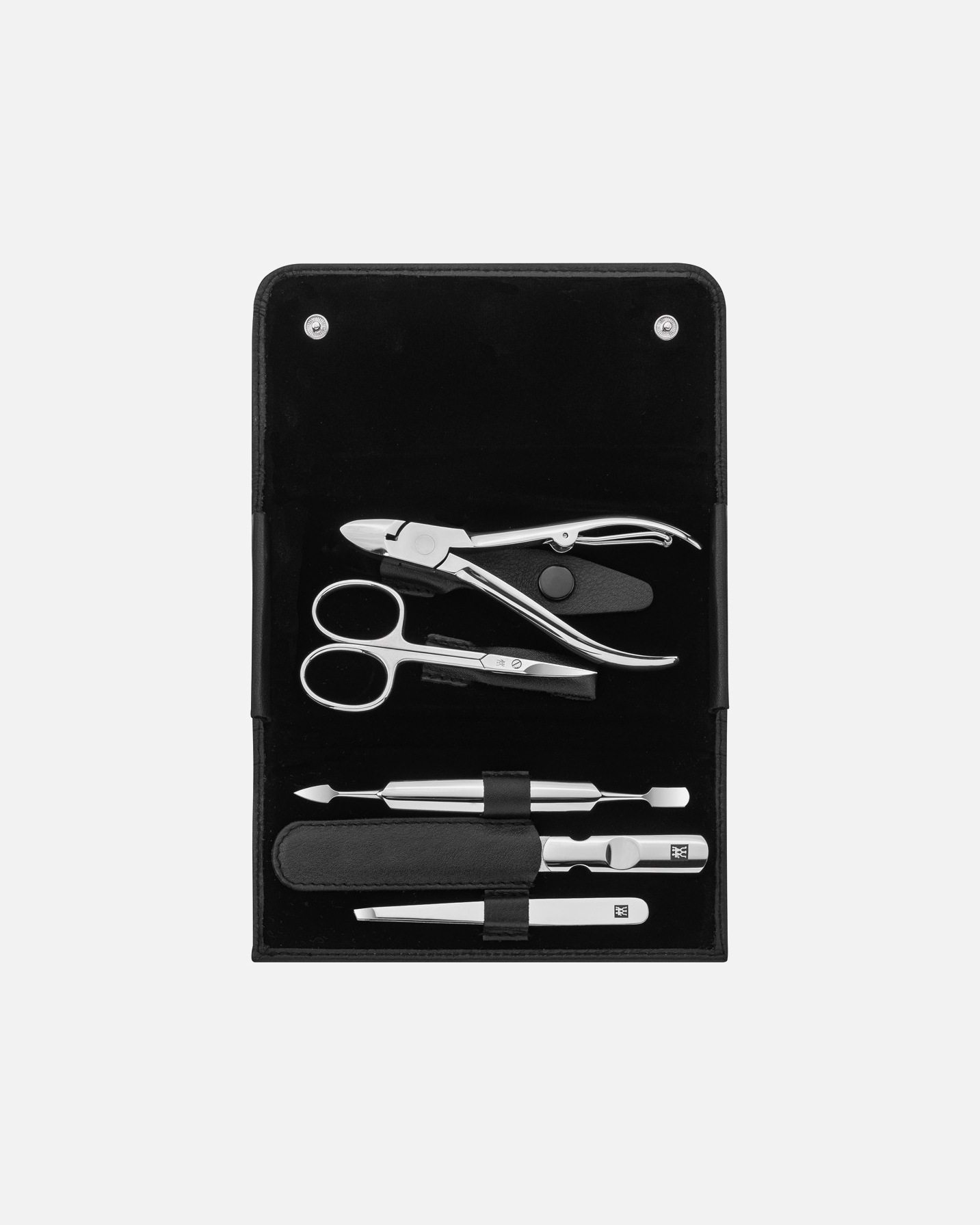 Set ingrijire unghii pentru Unisex Classic Manicure Set 5pcs. Leather, Black 1 Stk.