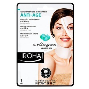 Masca anti-imbatranire pentru Iroha Cotton Face &Neck MaskAnti-age-Collagen 1 buc.
