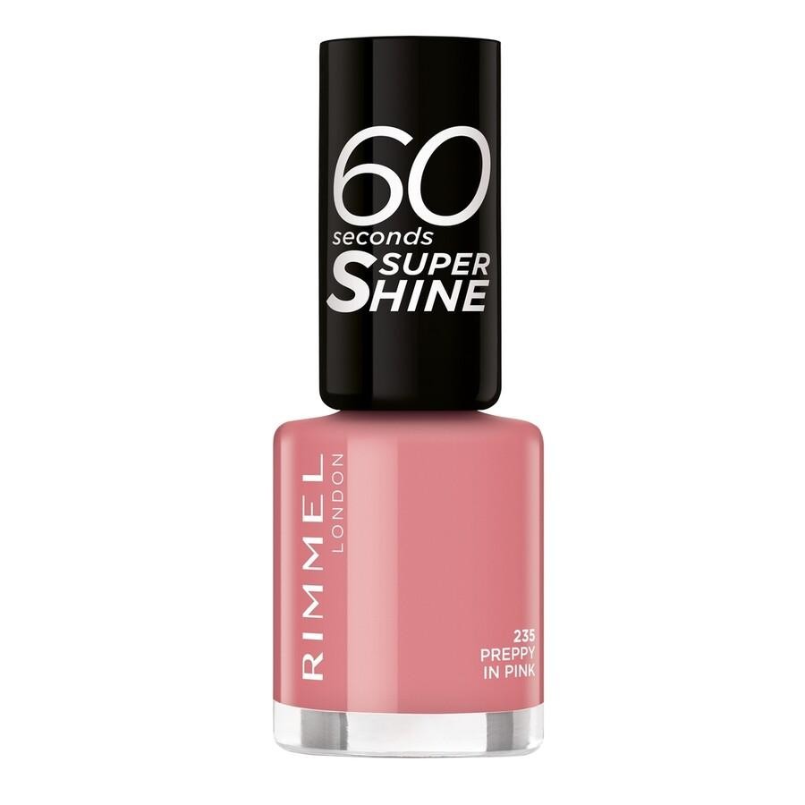 Lac de unghii pentru Rimmel London 60 Seconds Super Shine Nail 235 - Preppy in pink
