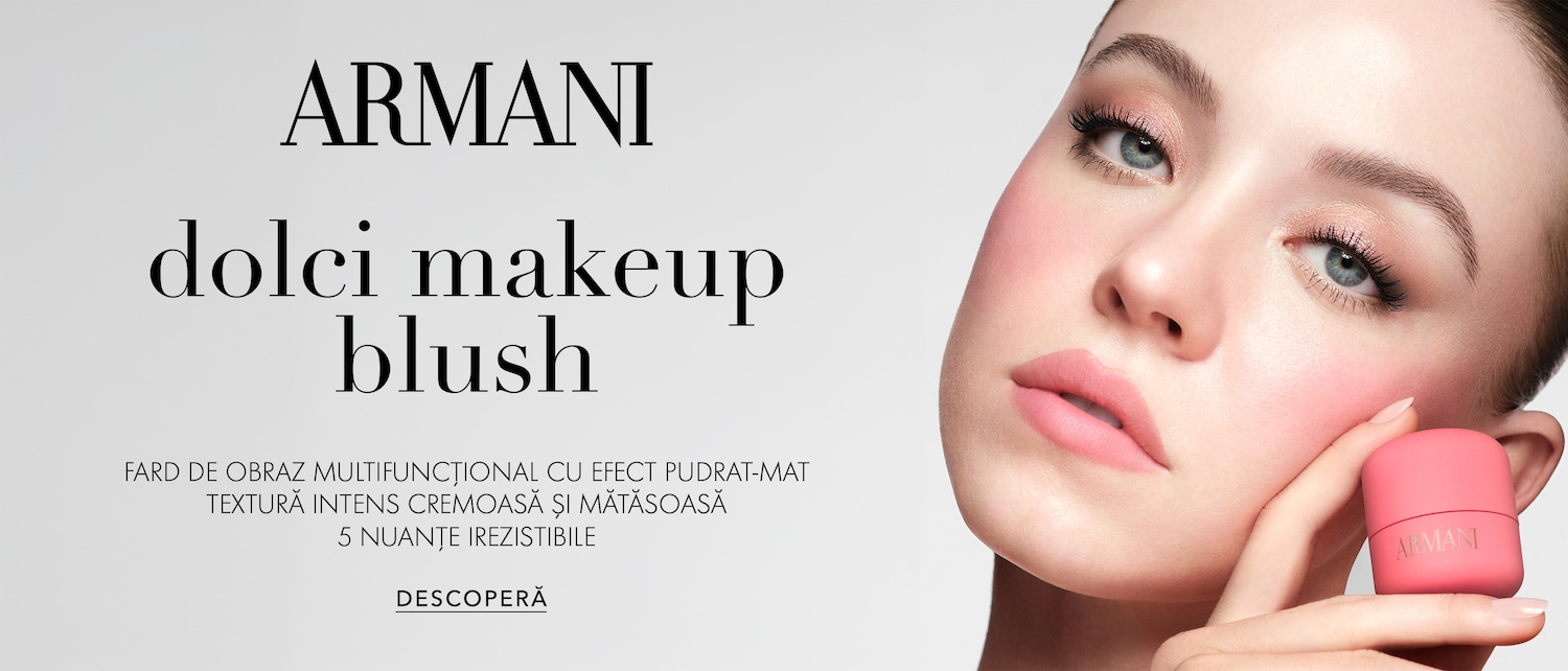 Descoperă blush-ul multifuncțional Armani Dolci Makeup, cu efect pudrat-mat, textură intens cremoasă și mătăsoasă, disponibil în 5 nuanțe irezistibile.