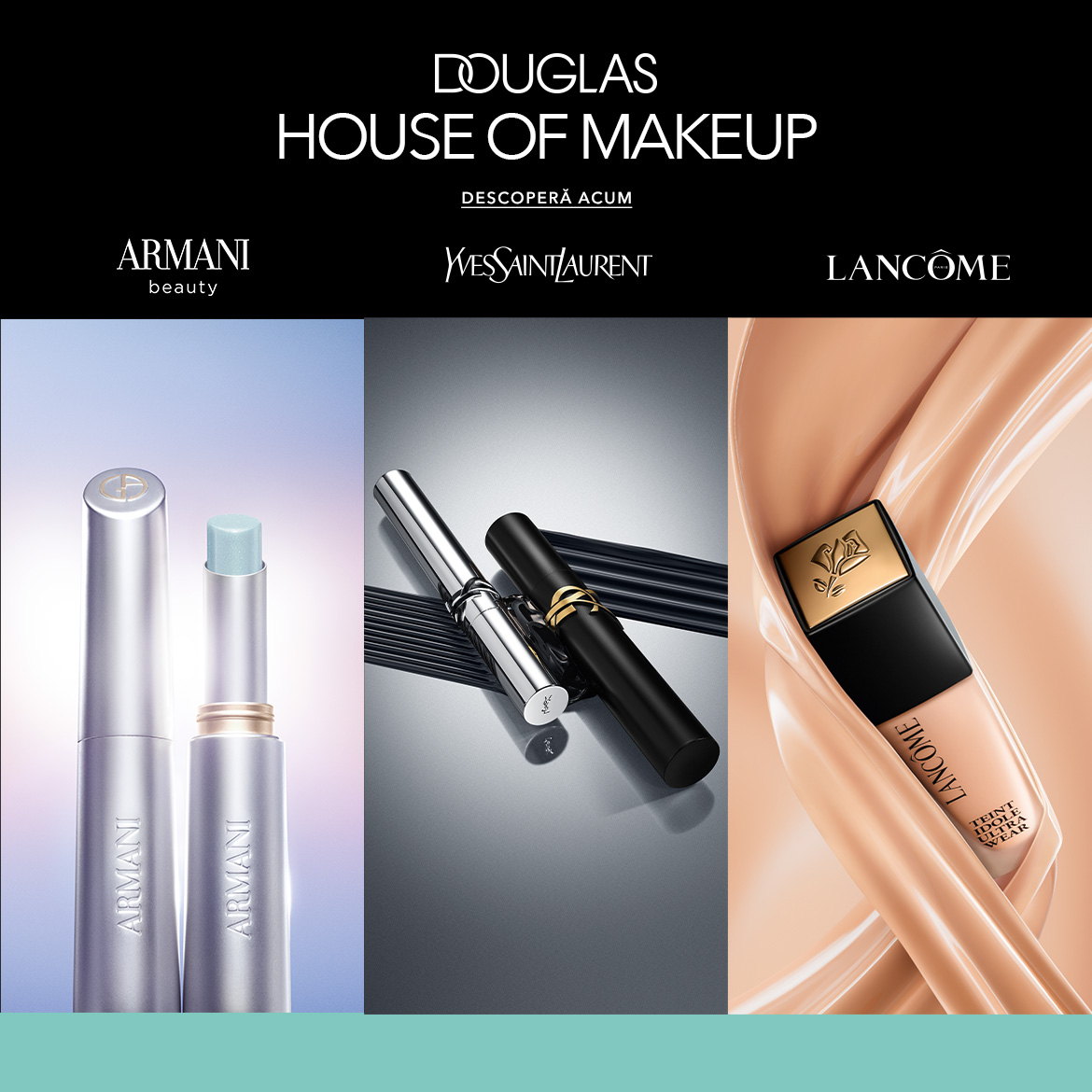 Descoperă o selecție rafinată de produse de machiaj de la branduri de top precum Armani Beauty, Yves Saint Laurent și Lancôme, disponibile acum la Douglas.