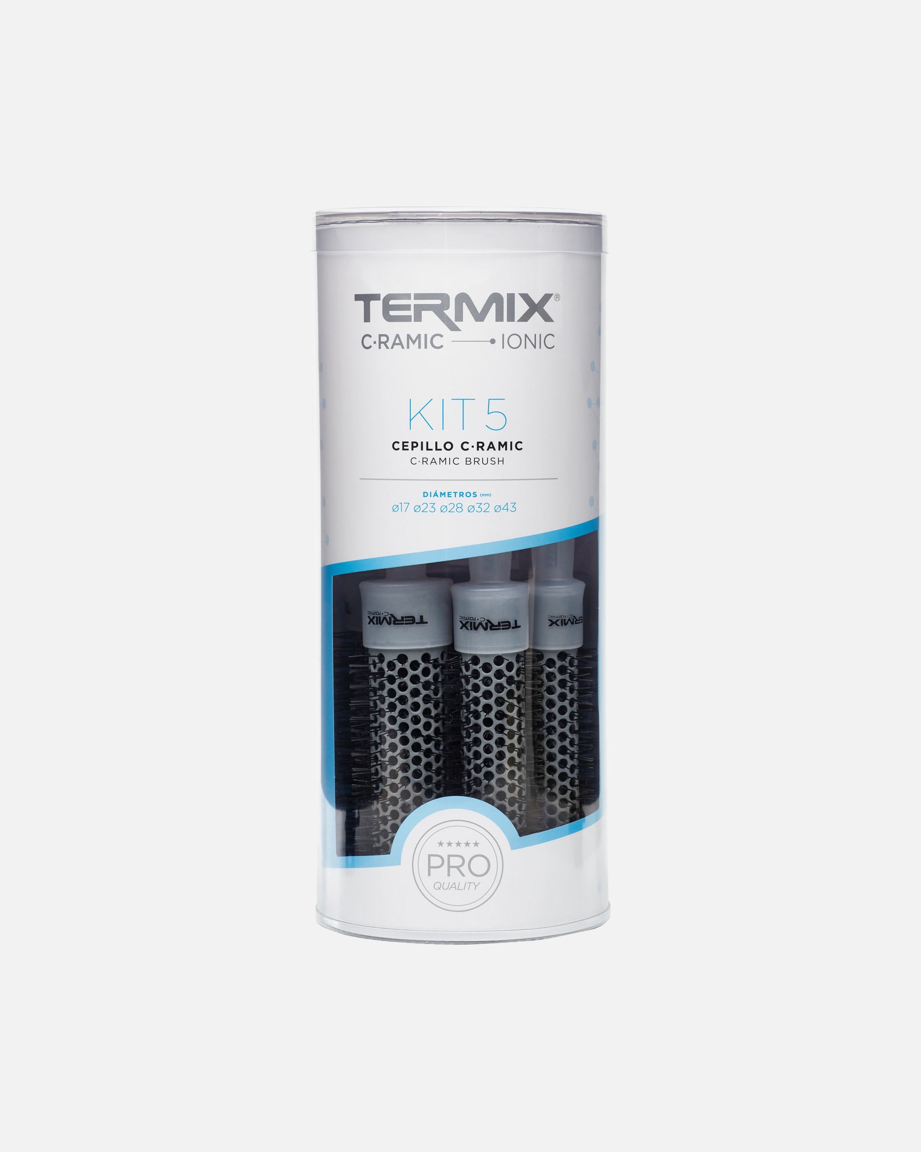 Set ingrijire par pentru Unisex C-Ramic Ionic 5er-Pack Perie rotundă Ø17 + perie rotundă Ø23 + perie rotundă Ø28 + perie rotundă Ø32 + perie rotundă Ø43
