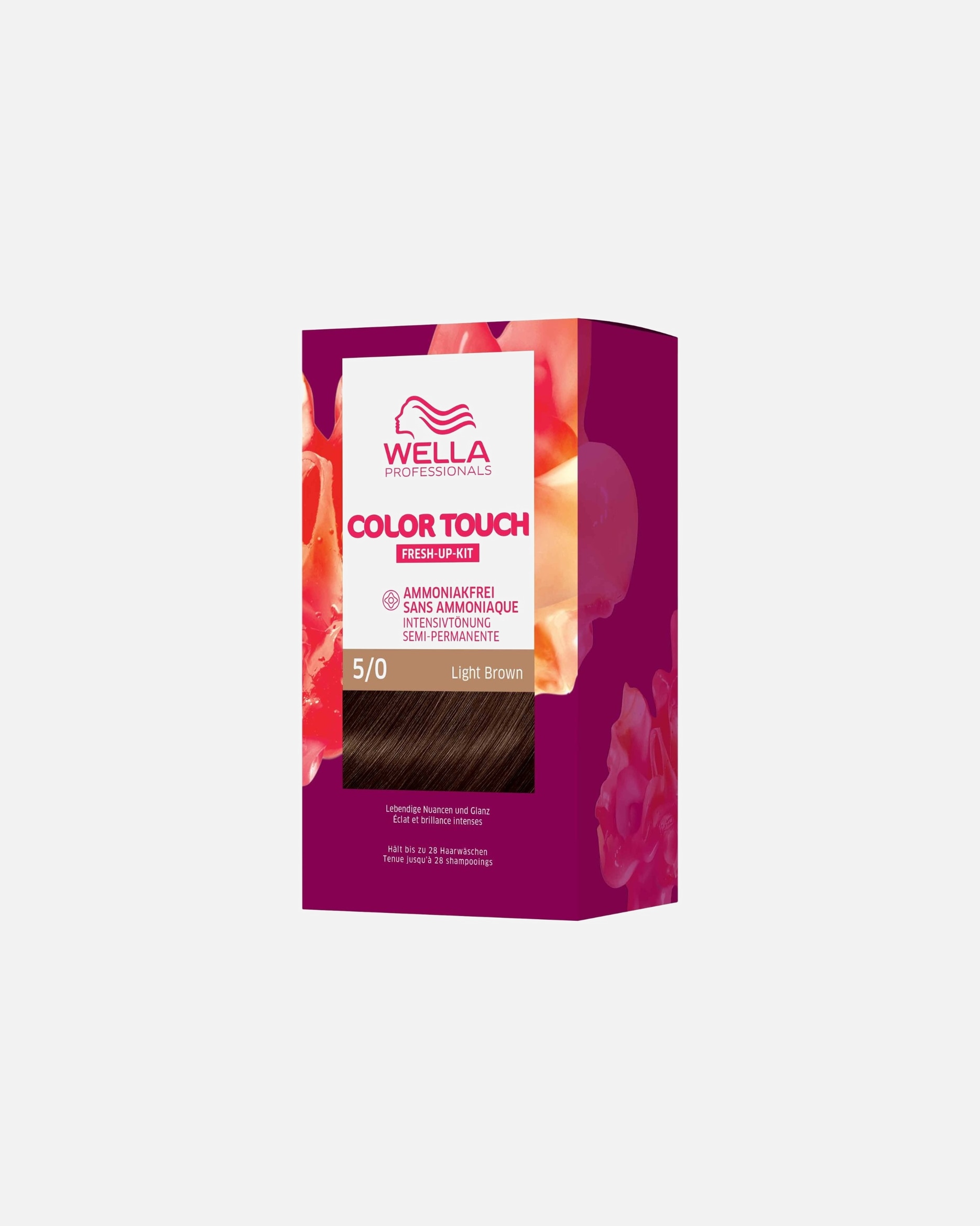 Vopsea de par pentru Unisex Wella Professionals Fresh-Up-Kit Nr. 5/0 - Light Brown