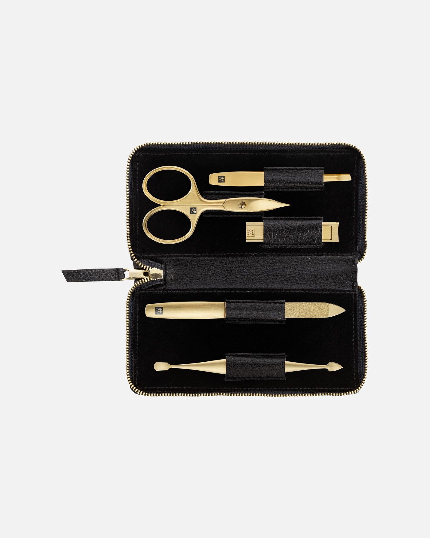 Set ingrijire unghii pentru Unisex Premium Manicure Set 5pcs. Leather, Black 1 Stk.