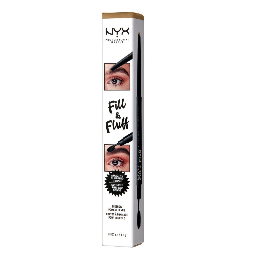 Creion sprancene pentru NYX Professional Makeup Fill and Fluff Eyebrow Pomade Pencil 01 - Blonde
