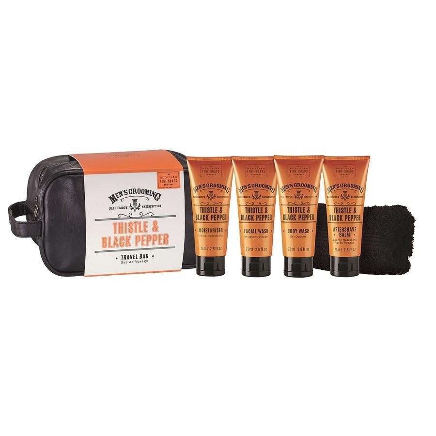 Set pentru ingrijirea faciala pentru Scottish Fine Soaps Men's Grooming Thistle & Black Pepper Travel Bag 1 buc.