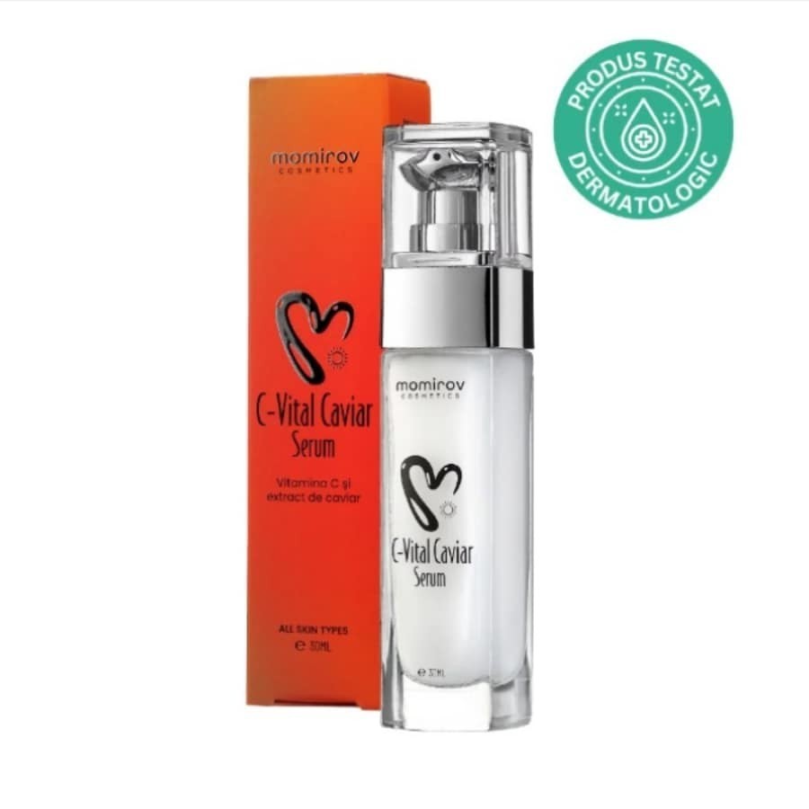 Ser hidratant pentru Momirov Cosmetics Serum C-Vital Caviar with Vitamin C 30 ml