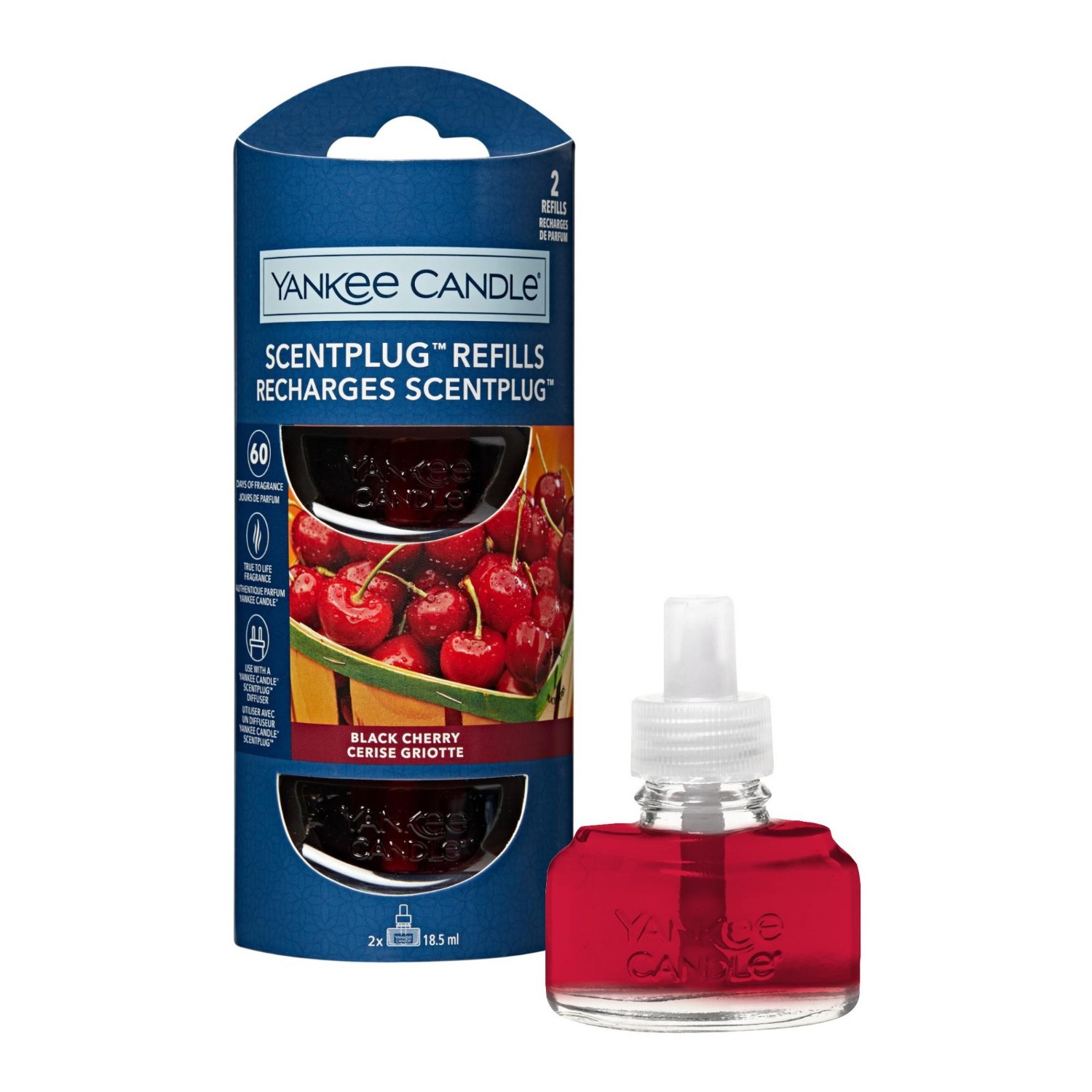 Odorizant camera pentru YANKEE CANDLE 2 Scent Plug Refill Black Cherry 37 ml