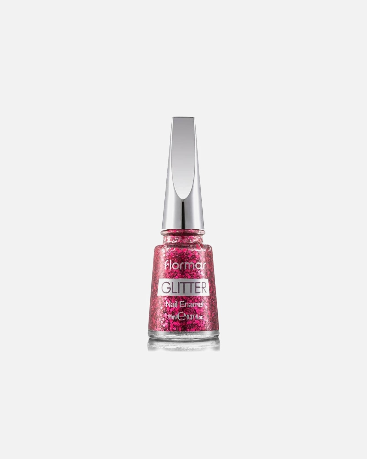 Lac de unghii pentru Unisex Flormar Nail Emanel Glitter 03 Rubby Light