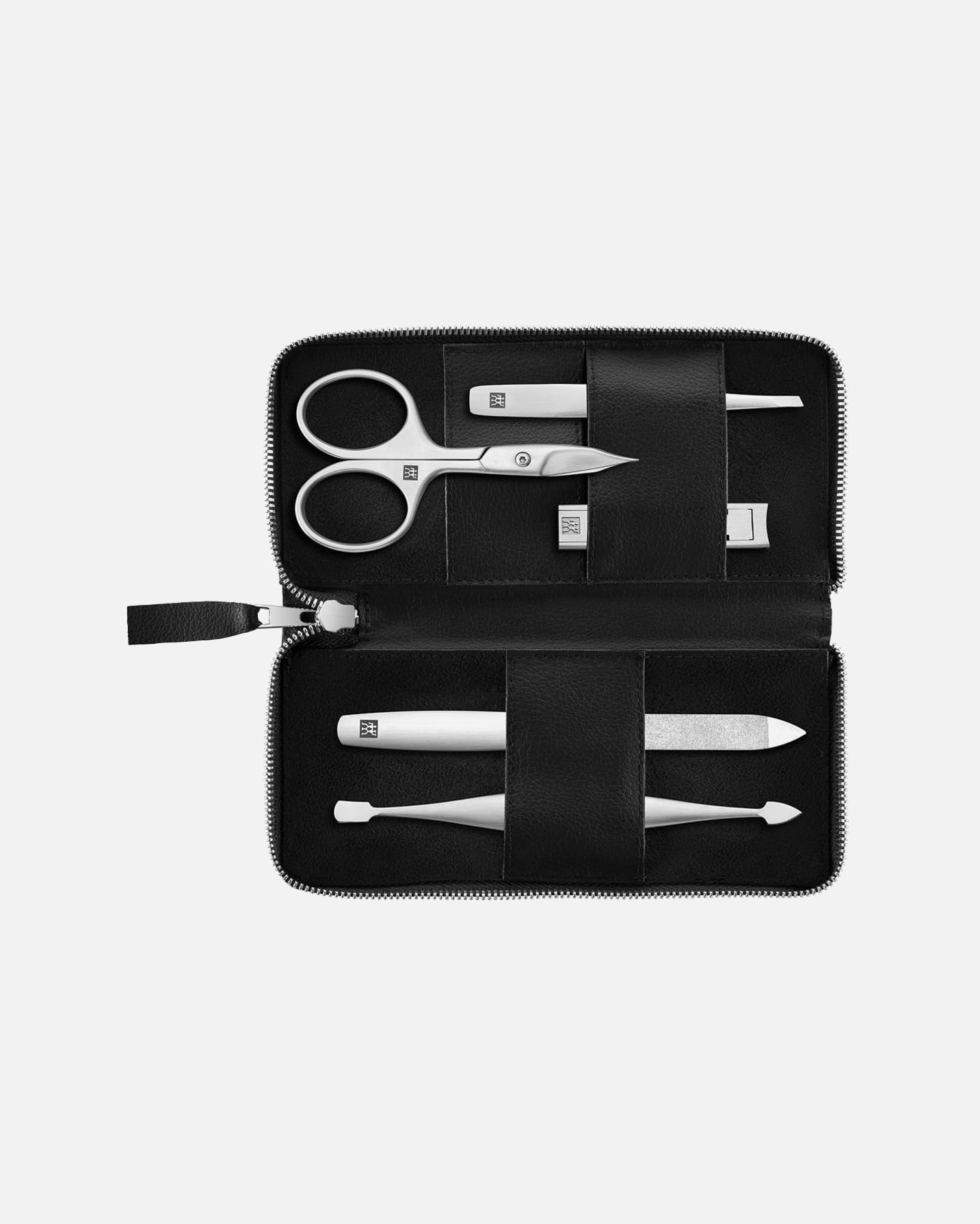 Set ingrijire unghii pentru Unisex Premium Manicure Set 5pcs. Vegan Leather, Black 1 bucată