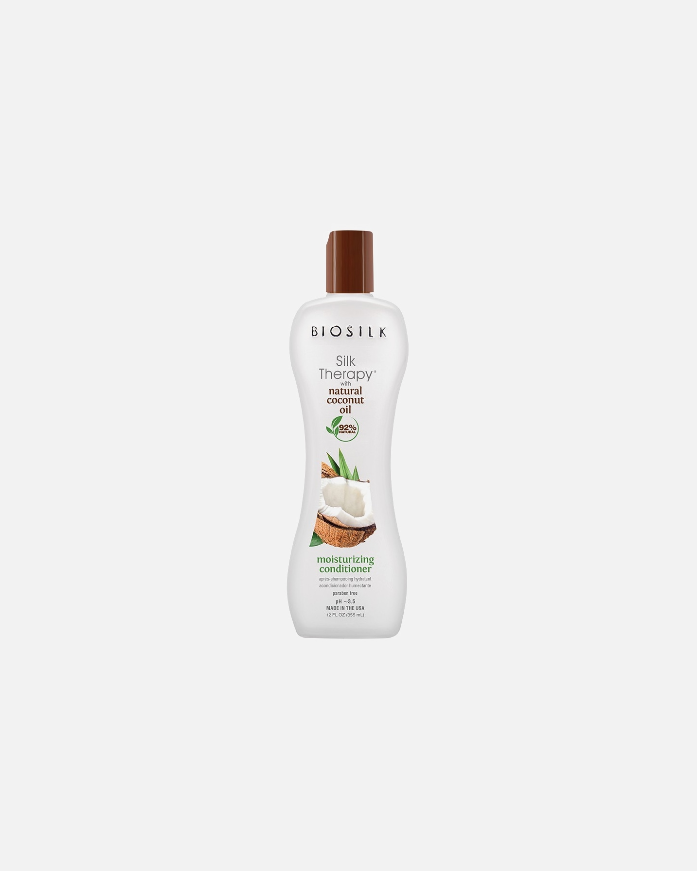 Balsam de par pentru Unisex Biosilk Natural Coconut Oil Moisturizing 355 ml