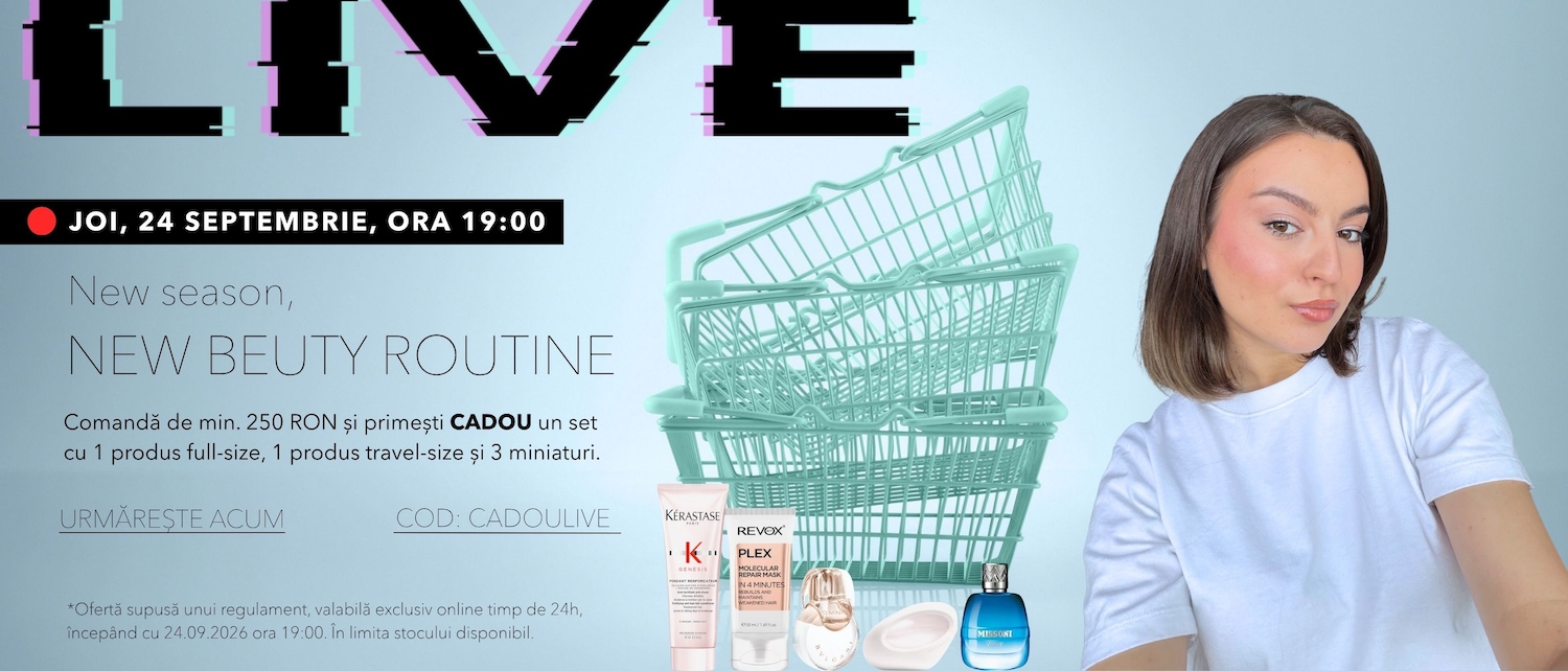 Descoperă noua rutină de înfrumusețare cu produse full-size, travel-size și miniaturi, disponibile exclusiv online pe 24 septembrie, ora 19:00.