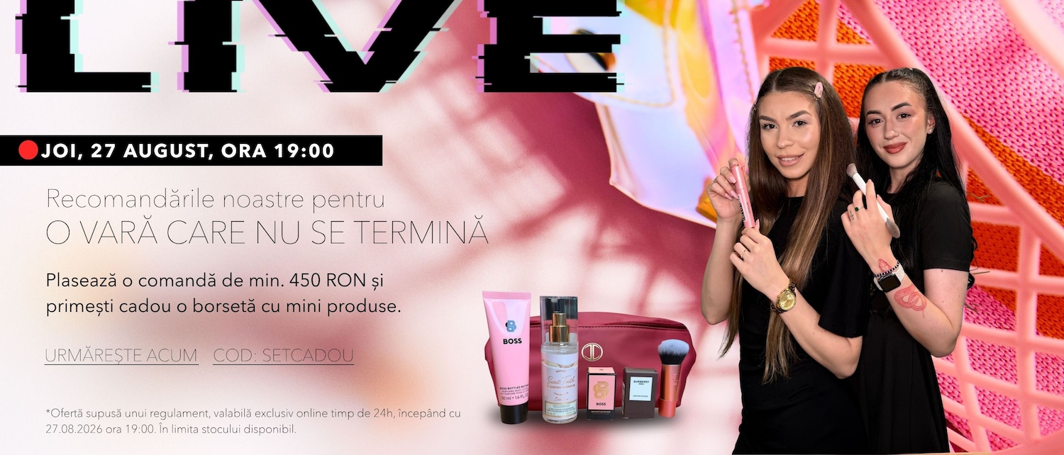 Alătură-te evenimentului LIVE pe 27 august, la ora 19:00, pentru a descoperi recomandările noastre pentru o vară fără sfârșit.