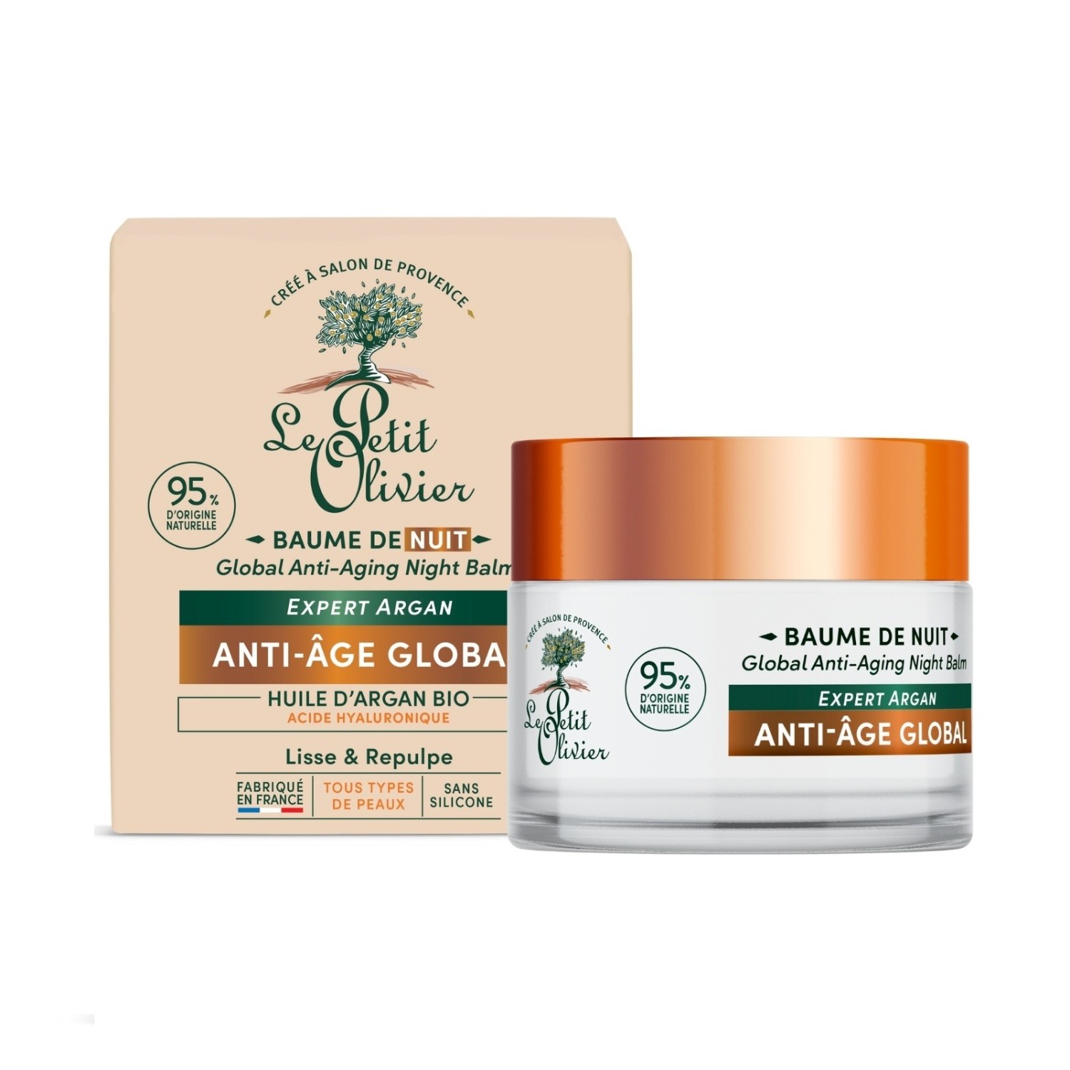Crema de noapte pentru Le Petit Olivier Argan Night Cream 50 ml