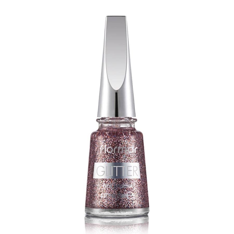 Lac de unghii pentru Flormar Nail Emanel Glitter 39 - Red In Silver