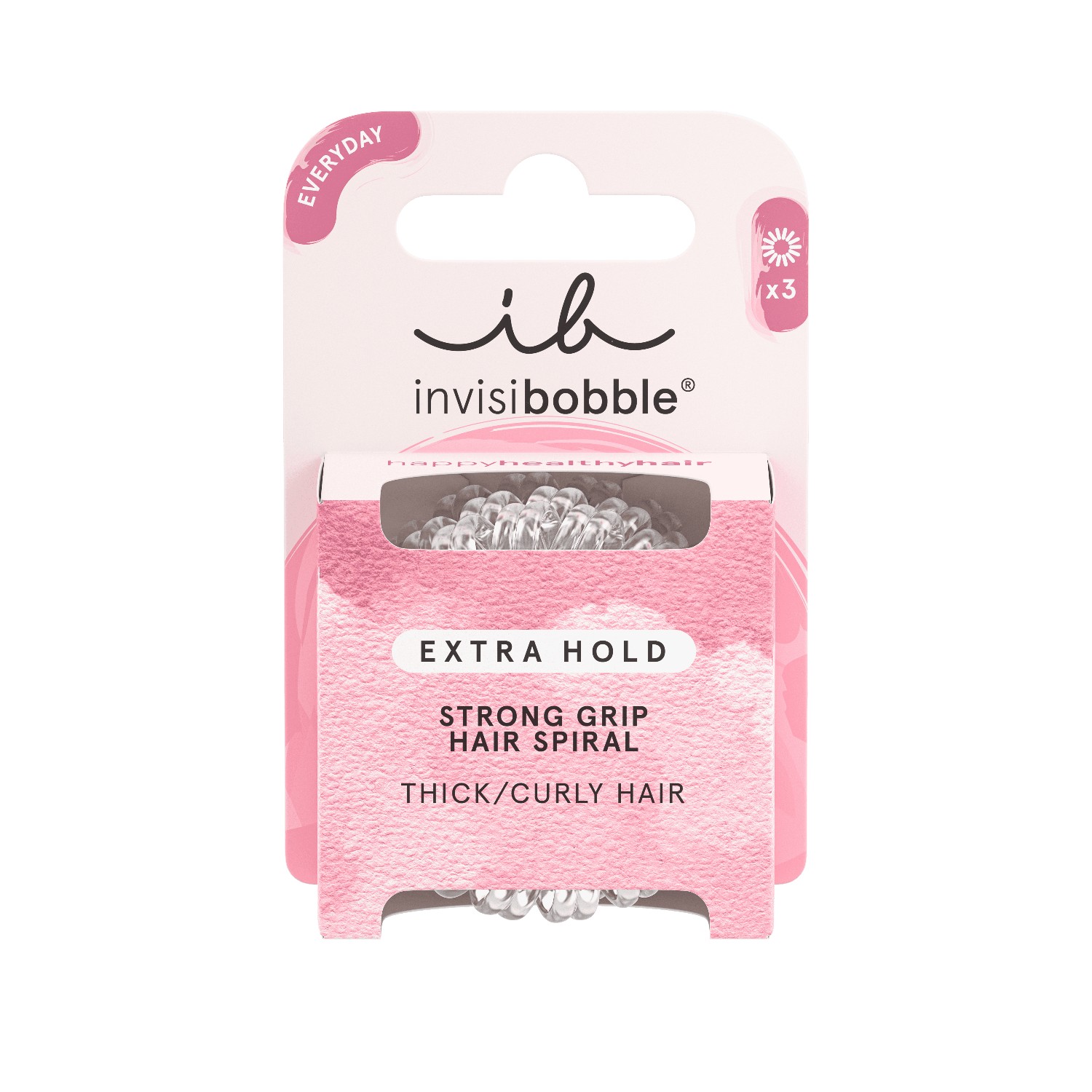Elastic pentru par pentru Invisibobble Extra Hold Crystal Clear 1 buc.