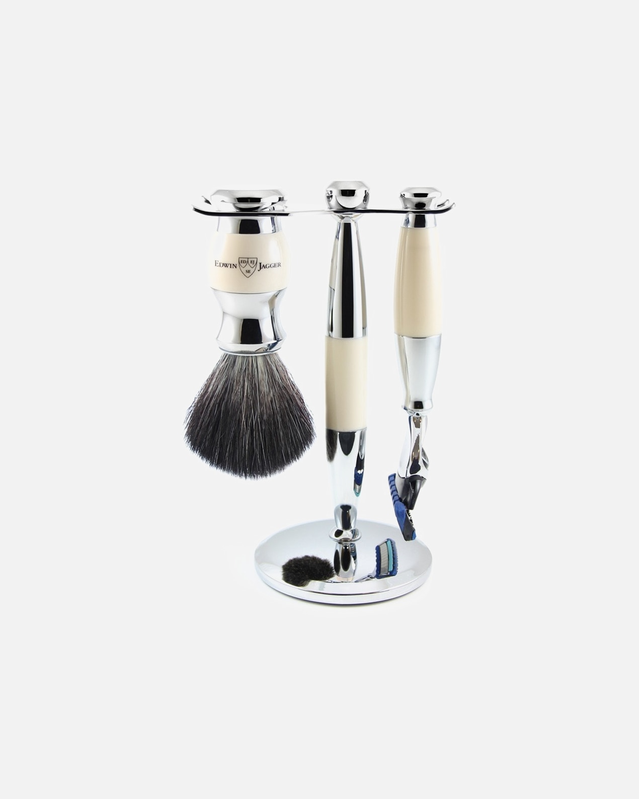Set ras pentru Unisex EDWIN JAGGER Fusion Ivory Gift Set 3 pieces 392 g