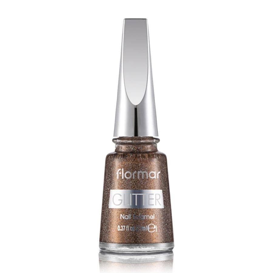 Lac de unghii pentru Flormar Nail Emanel Glitter 40 - Golden Orchid