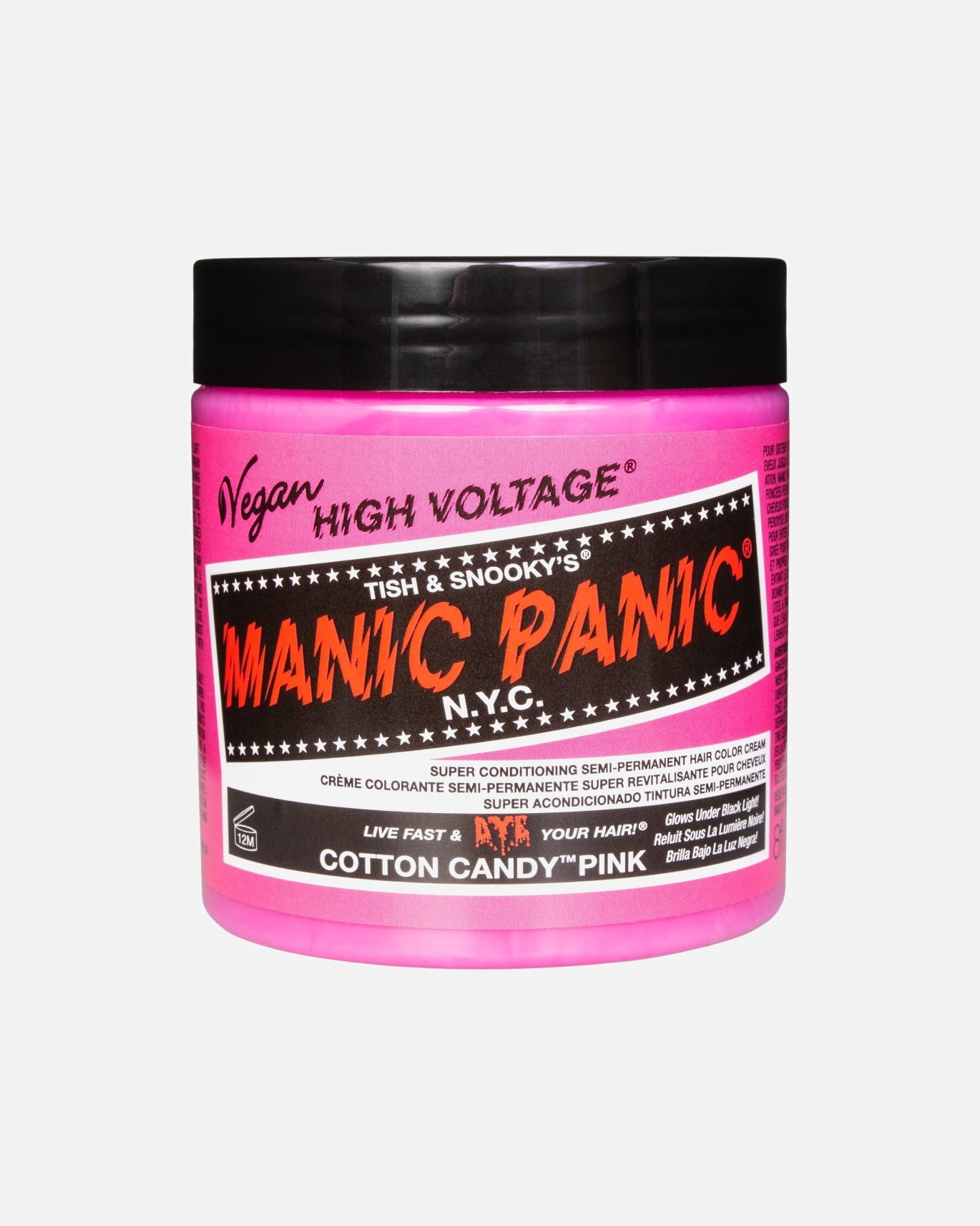 Vopsea nuantatoare par pentru Unisex High Voltage Classic Cotton Candy 237 ml