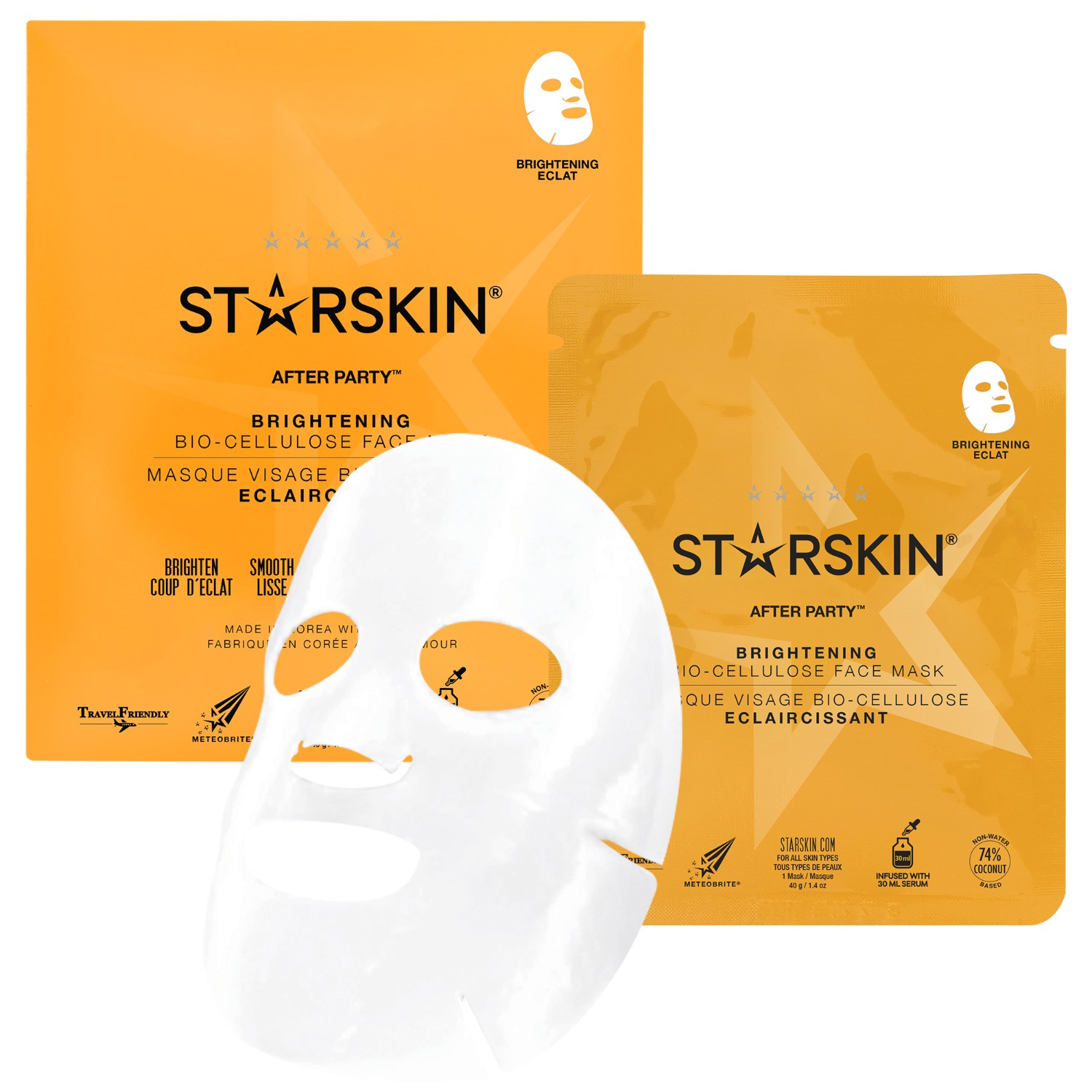 Masca hidratanta pentru STARSKIN ® Brightening Bio-Cellulose Face Mask 30 ml