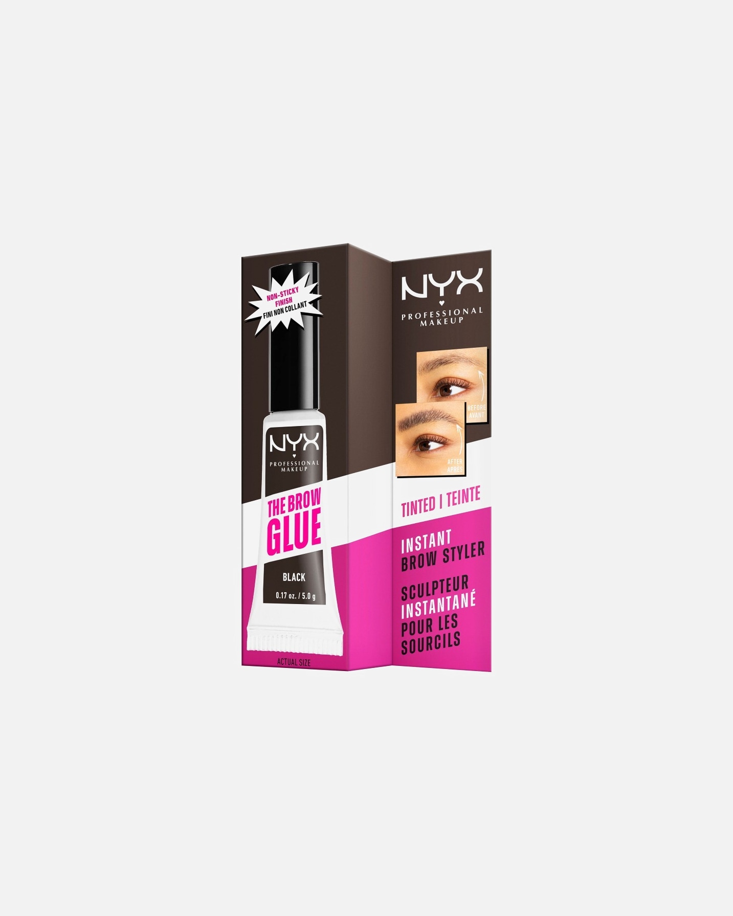 Gel sprancene pentru Unisex NYX Professional Makeup The Brow Glue 5 Black