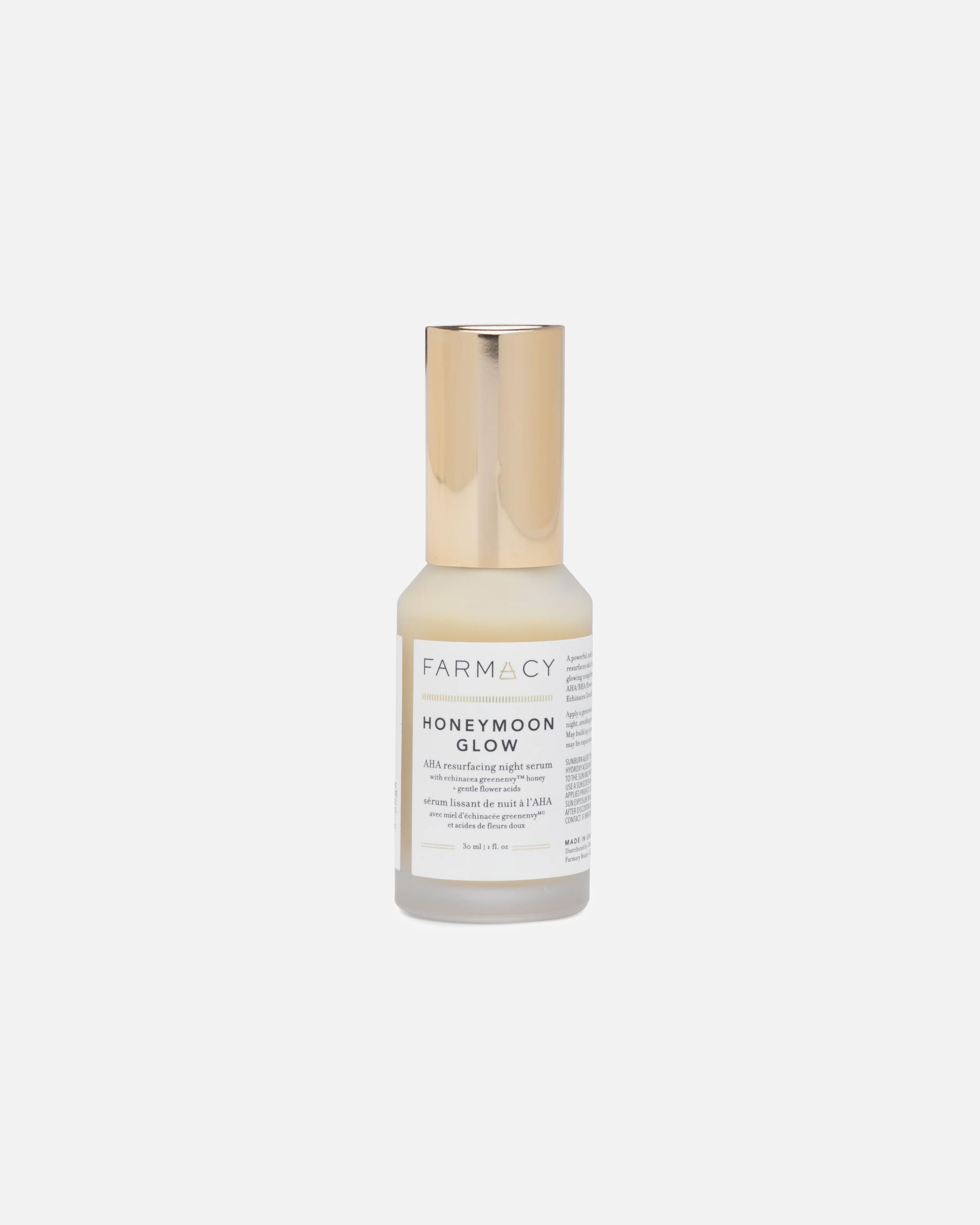 Ser hidratant pentru Unisex FARMACY Honeymoon Glow Aha Resurfacing Night Serum with Hydrating Honey + Gentle Flower Acids 30 ml