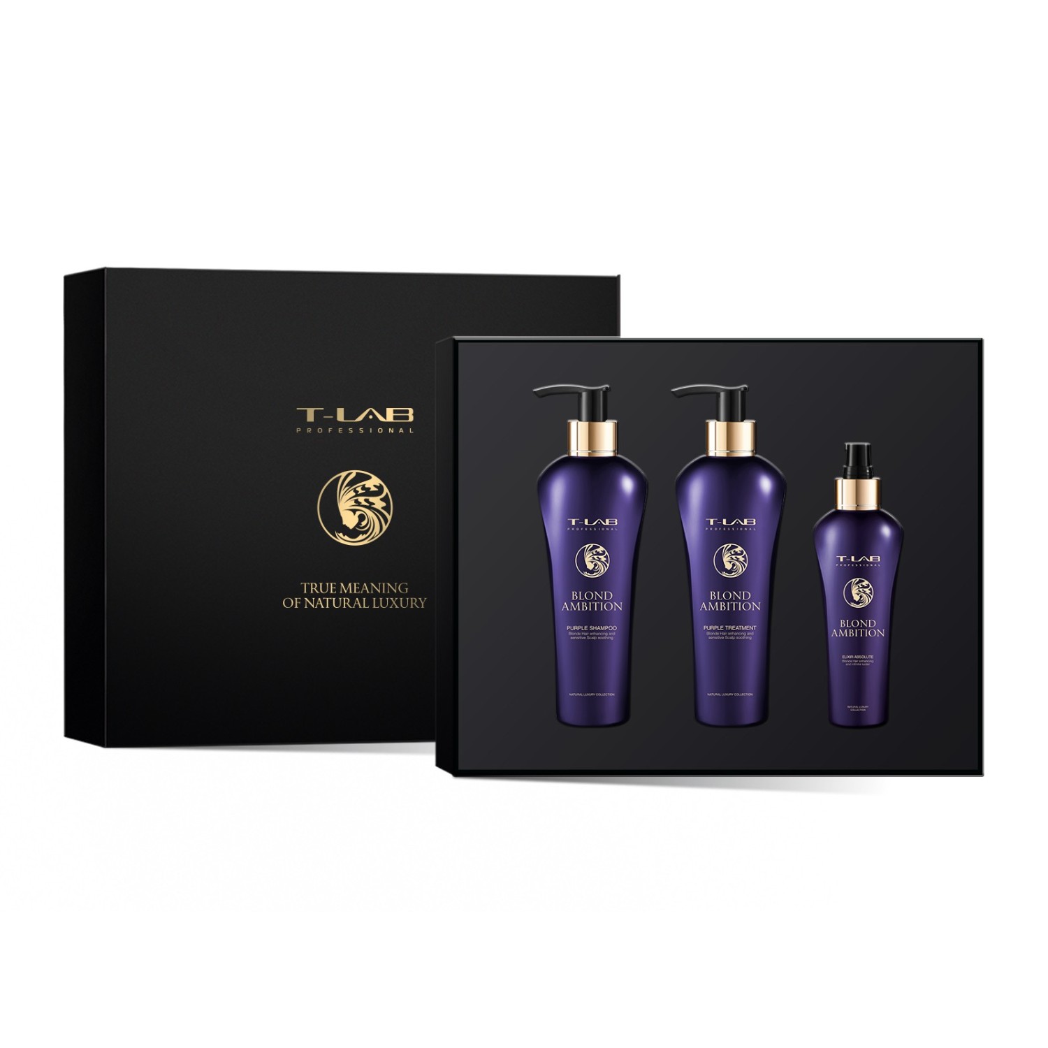 Set ingrijire par pentru T-LAB PROFESSIONAL True Meaning Of Natural Luxury Gift Set 1 buc.
