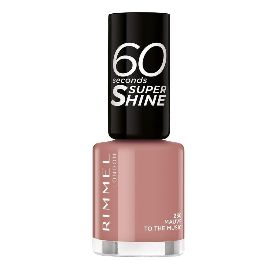 Lac de unghii pentru Rimmel London 60 Seconds Super Shine Nail 230 - Mauve to the music