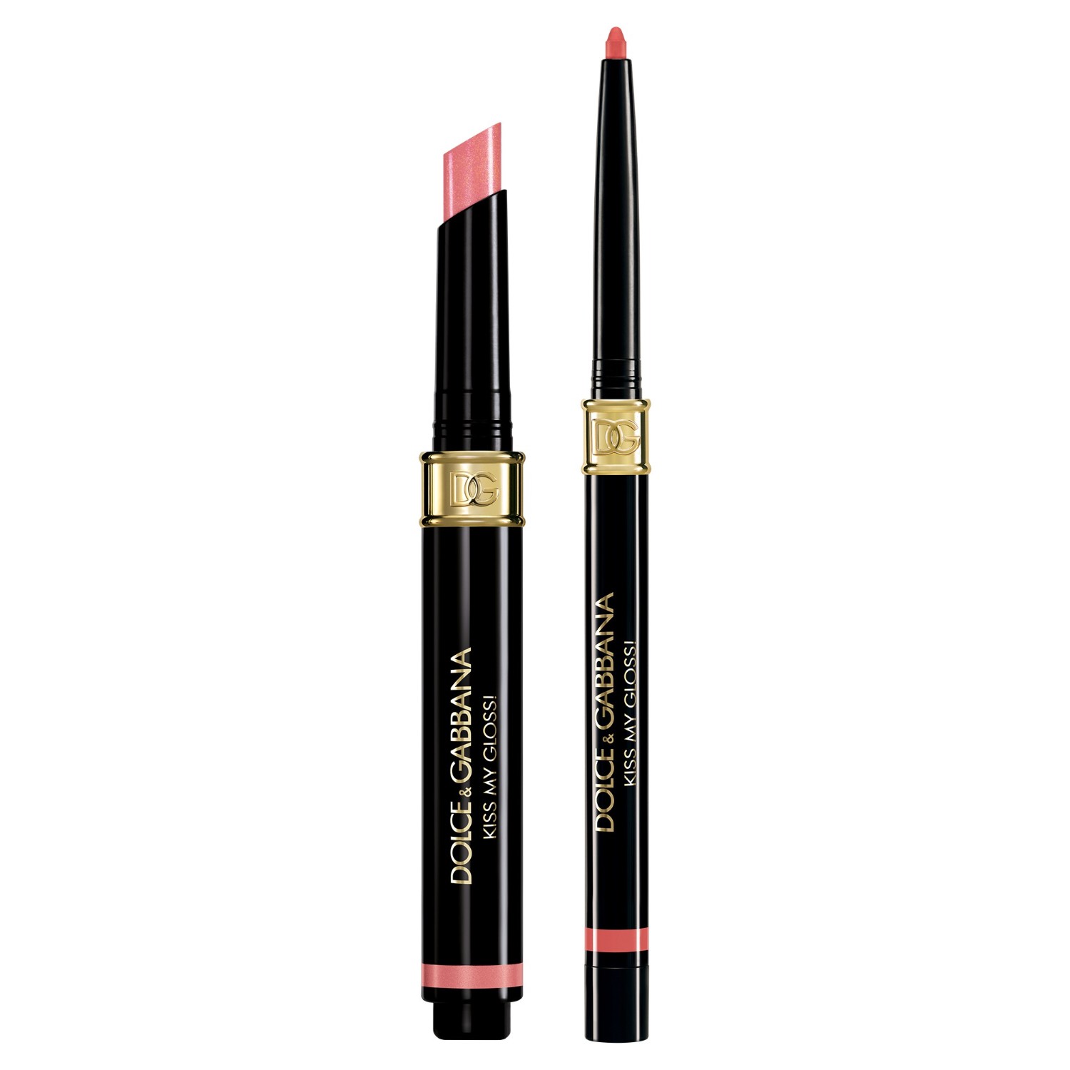 Gloss de buze pentru Dolce&Gabbana Kiss My Gloss! Lip Kit 4D Gloss Stick & Lip Liner Duo 01 Whisper