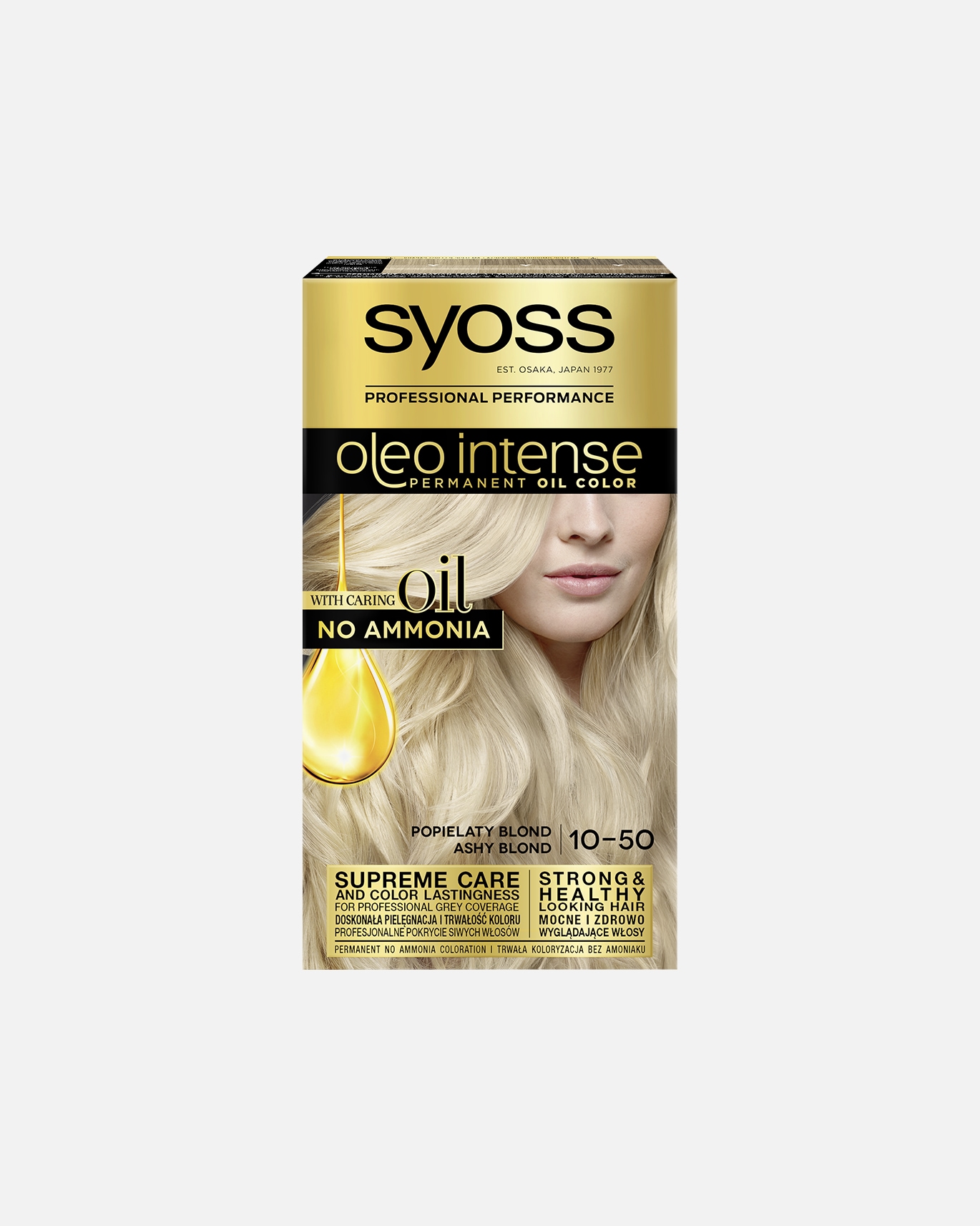 Vopsea de par pentru Unisex syoss Vopsea de Par Permanenta Oleo Intense 10-50 - Blond Cenusiu