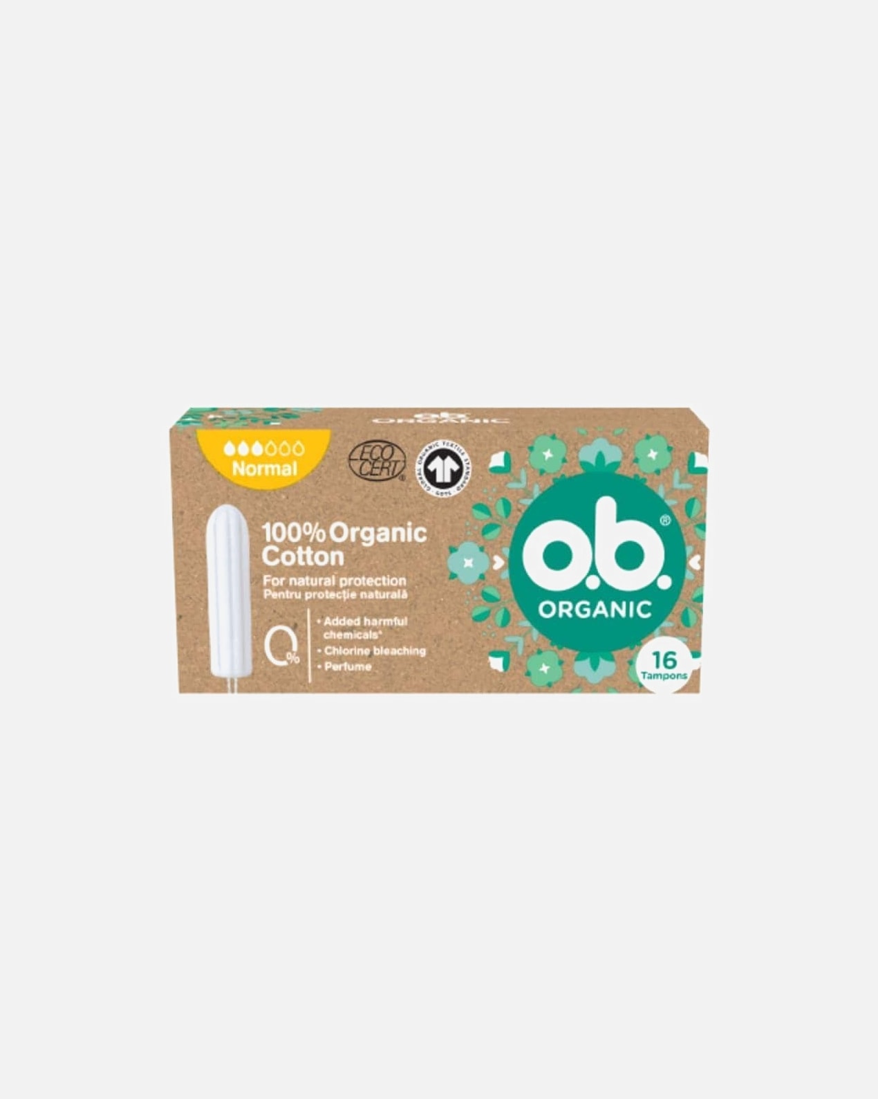 Absorbant zilnic pentru Unisex o.b. O.B Organic Normal 1 buc.