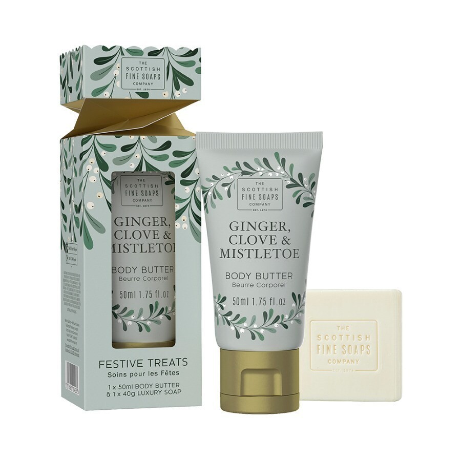 Set ingrijire corp pentru Scottish Fine Soaps Festive Treats Ginger, Clove &Mistletoe 1 buc.
