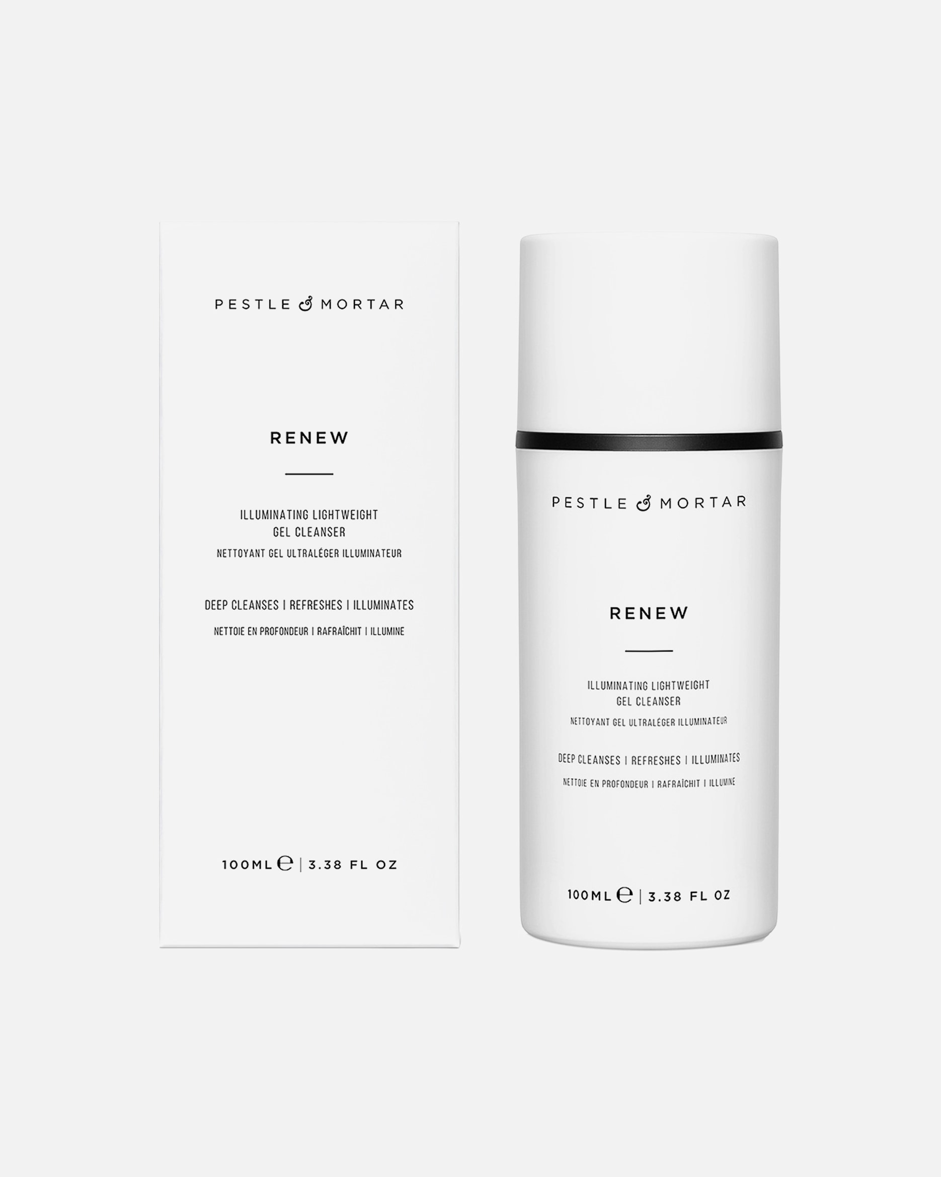Gel de fata pentru Unisex Pestle & Mortar Renew Gel Cleanser 100 ml