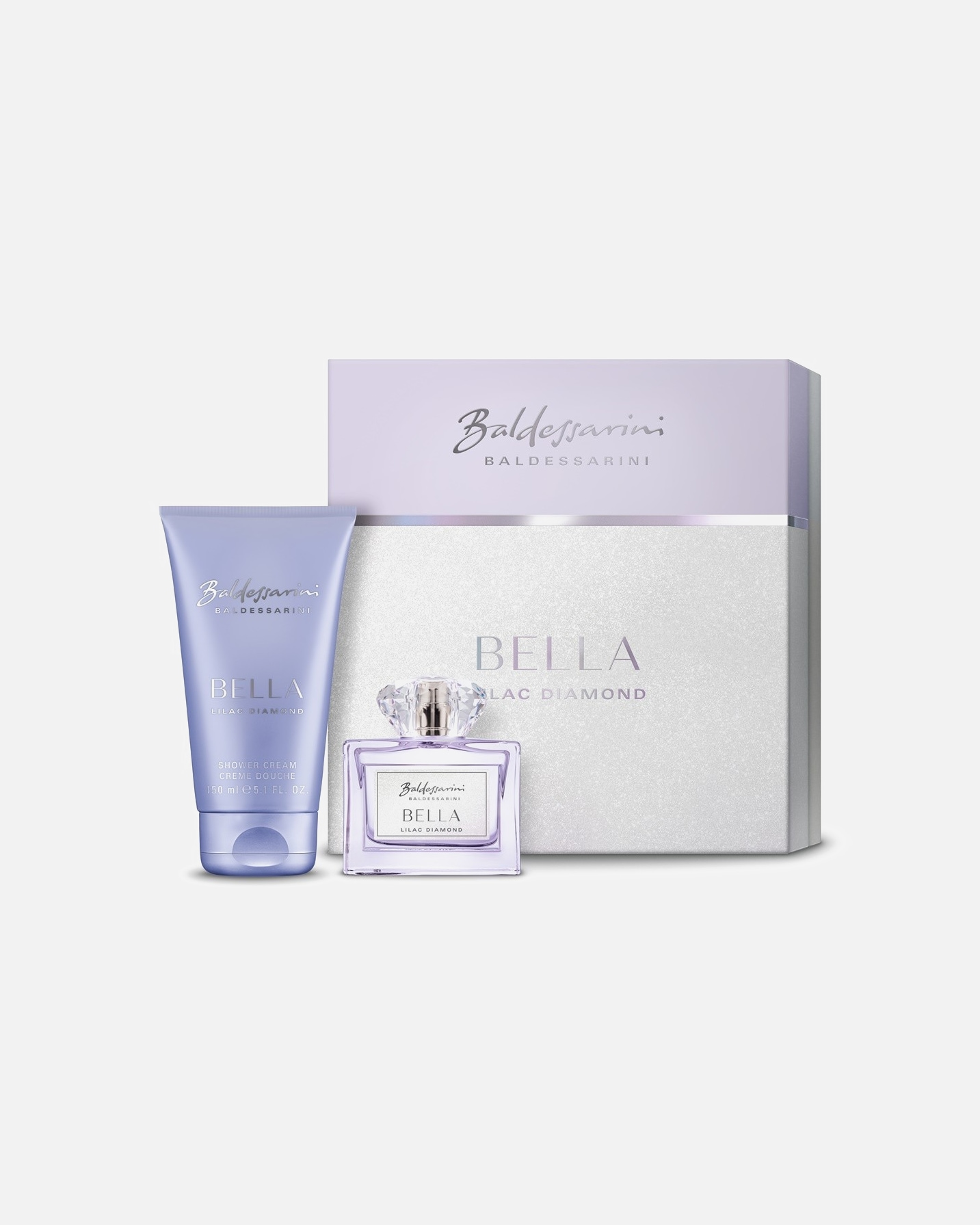 Set parfumuri pentru Femei Lilac Diamond Duo Set Apă de Parfum Spray 50 ml + Gel de duș 150 ml