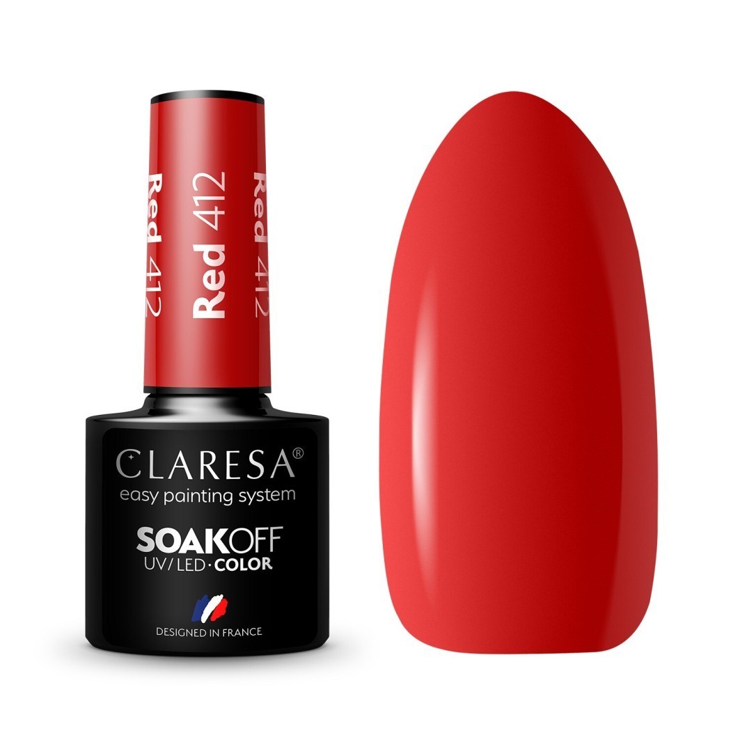 Lac de unghii pentru Claresa SoakOff UV/LED Color Red 412
