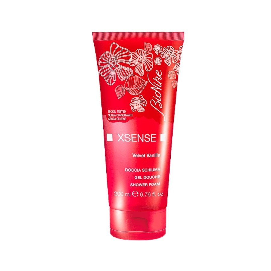 Gel de dus pentru Bionike Default Brand Line Defence Xsense Velvet Vanilla Shower Foam 200 ml
