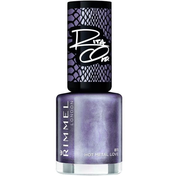 Lac de unghii pentru Rimmel London 60 Seconds Super Shine Nail 811 - Hot Metal Love