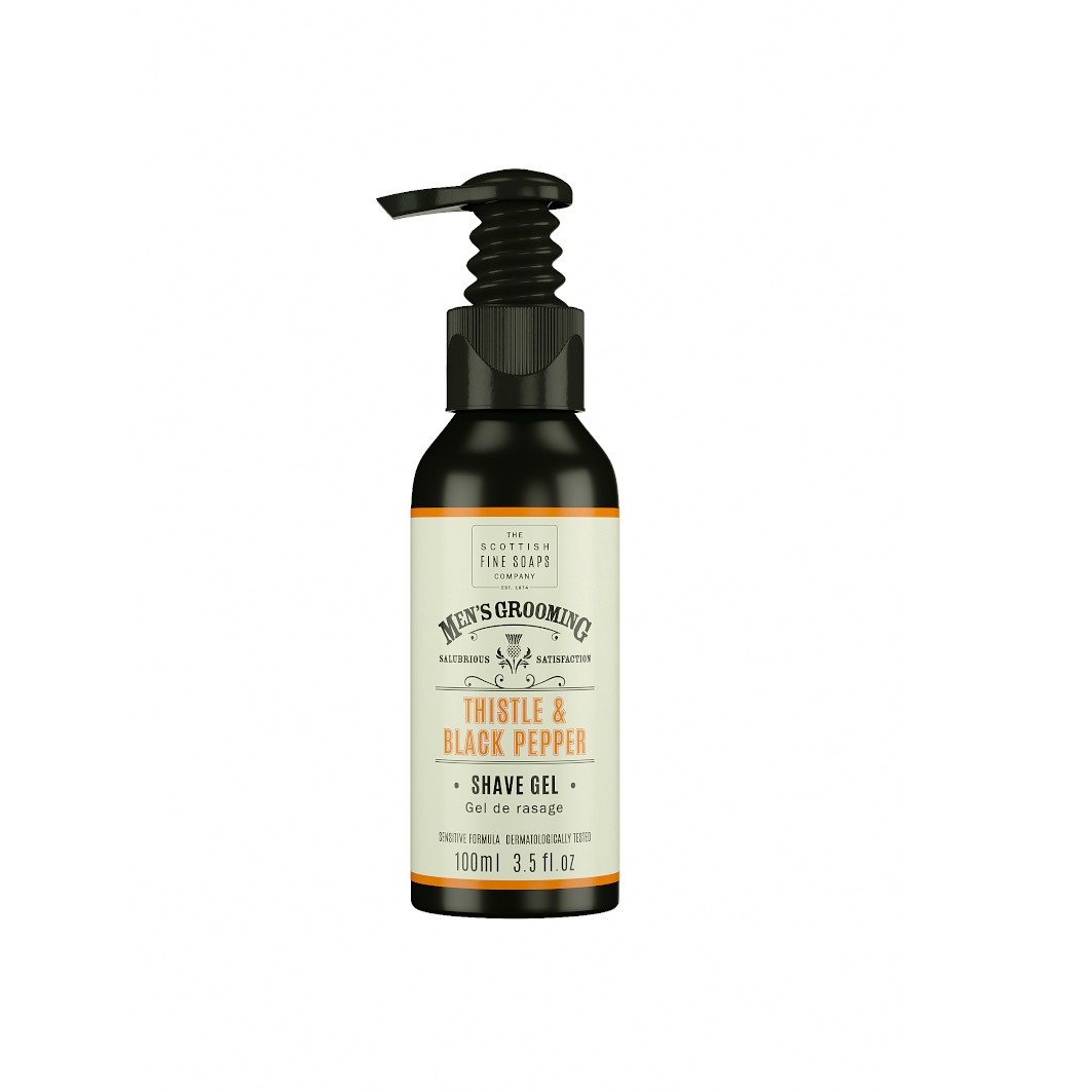 Gel de ras pentru Scottish Fine Soaps Thistle & Black Pepper Shave Gel 100 ml