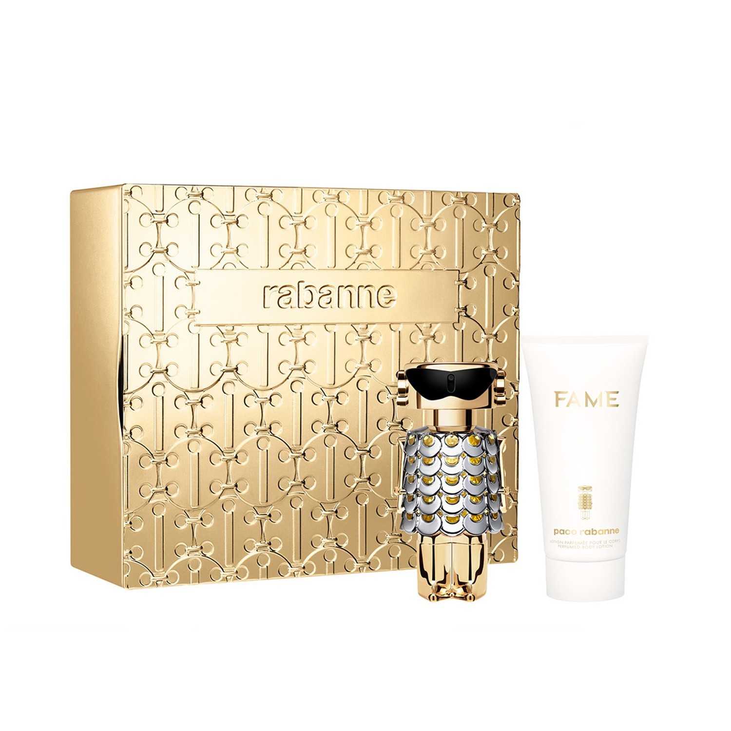 Set parfumuri pentru Rabanne Fame Eau de Parfum 50 ml & Body Lotion 75 ml Gift Set 1 buc.
