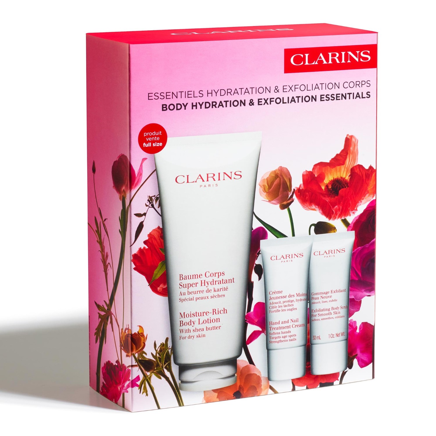 Set pentru ingrijirea faciala pentru Clarins Body Hydration & Exfoliation Essentials Gift Set 1 buc.