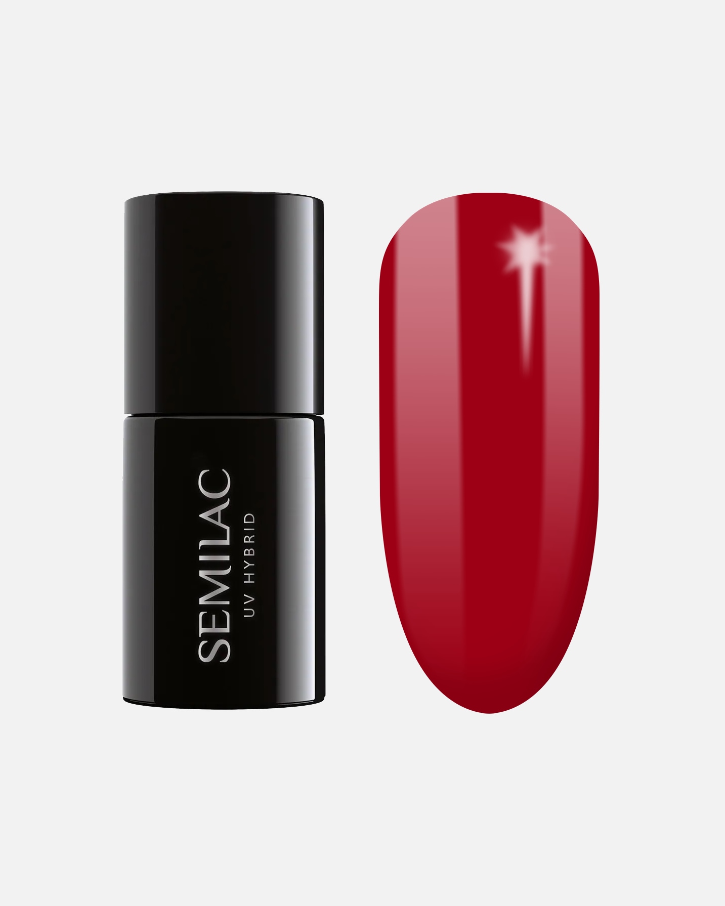 Lac unghii UV pentru Unisex Semilac UV Gel Polish 027 - Intense Red