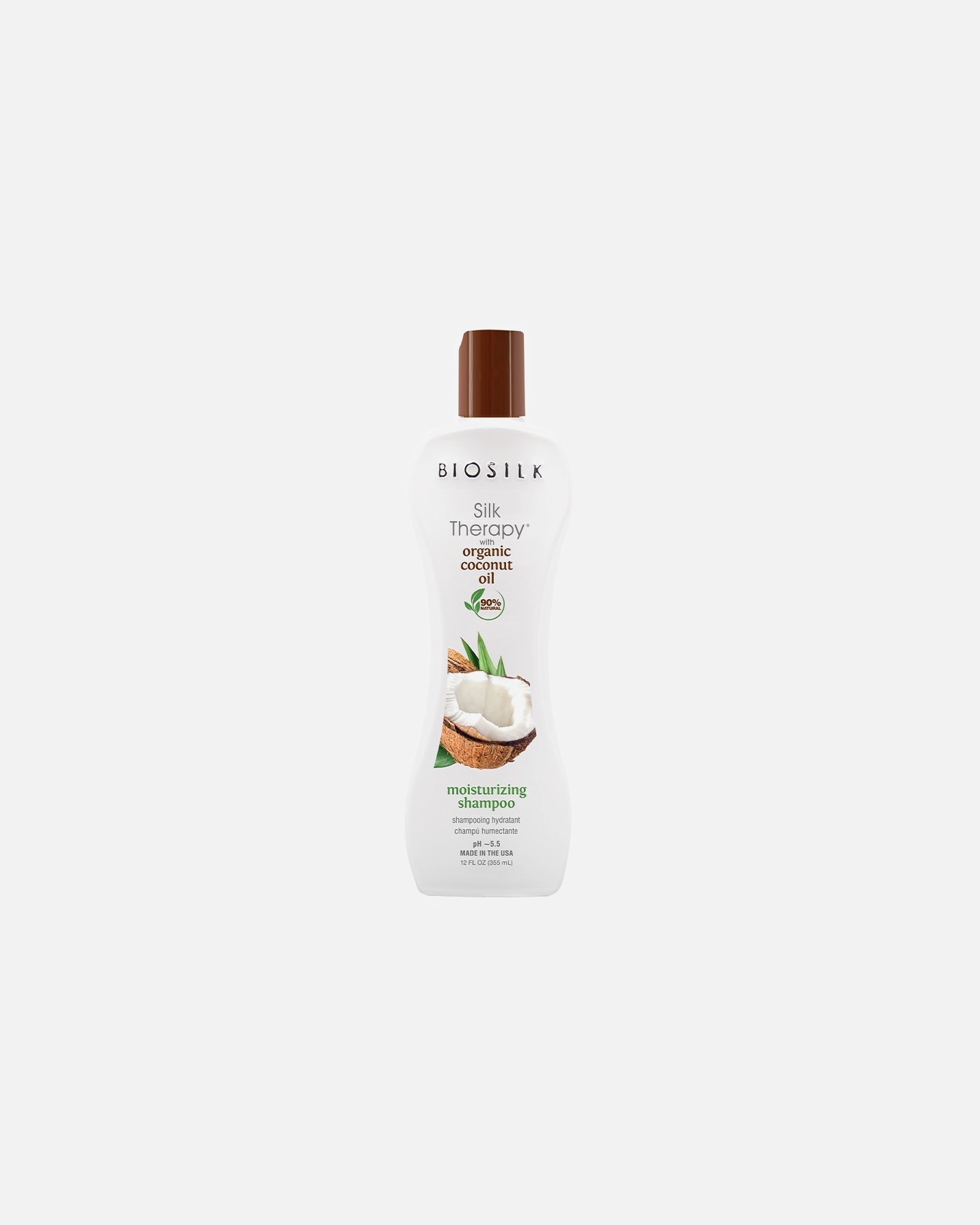 Sampon pentru Unisex Biosilk Natural Coconut Oil Moisturizing 355 ml