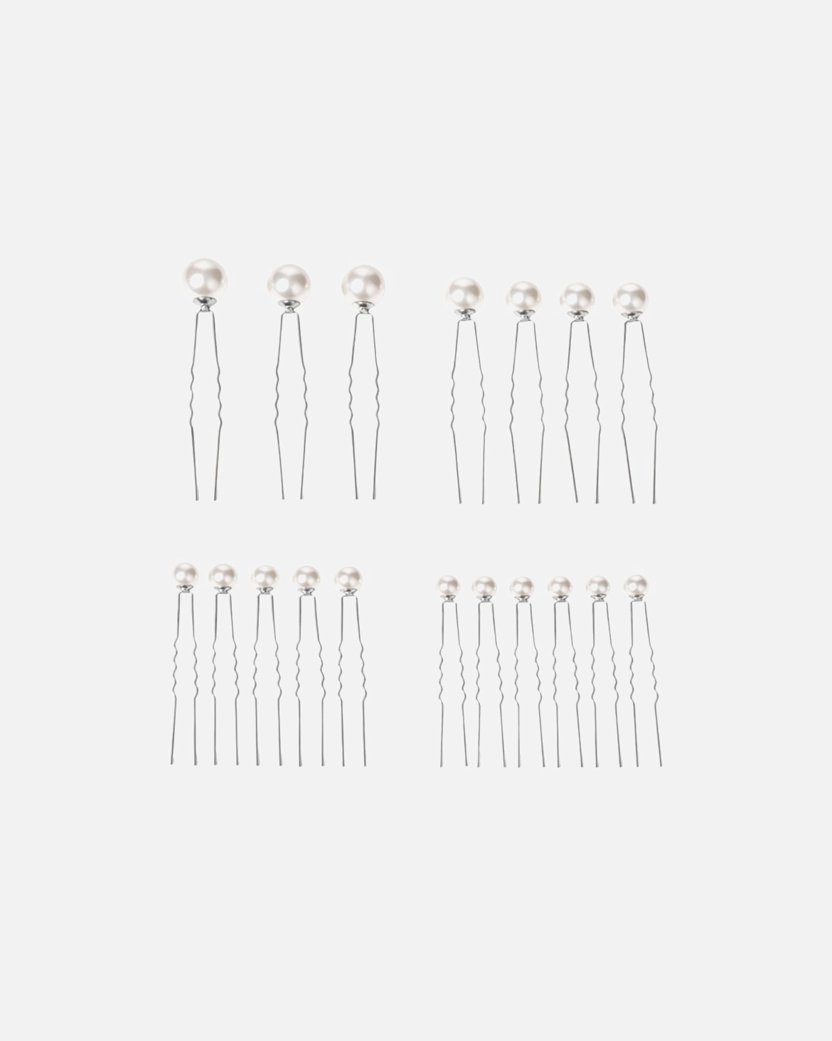 Agrafa / Clips pentru par pentru Unisex SOHO Agrafe de păr Magan cu perle Argintiu